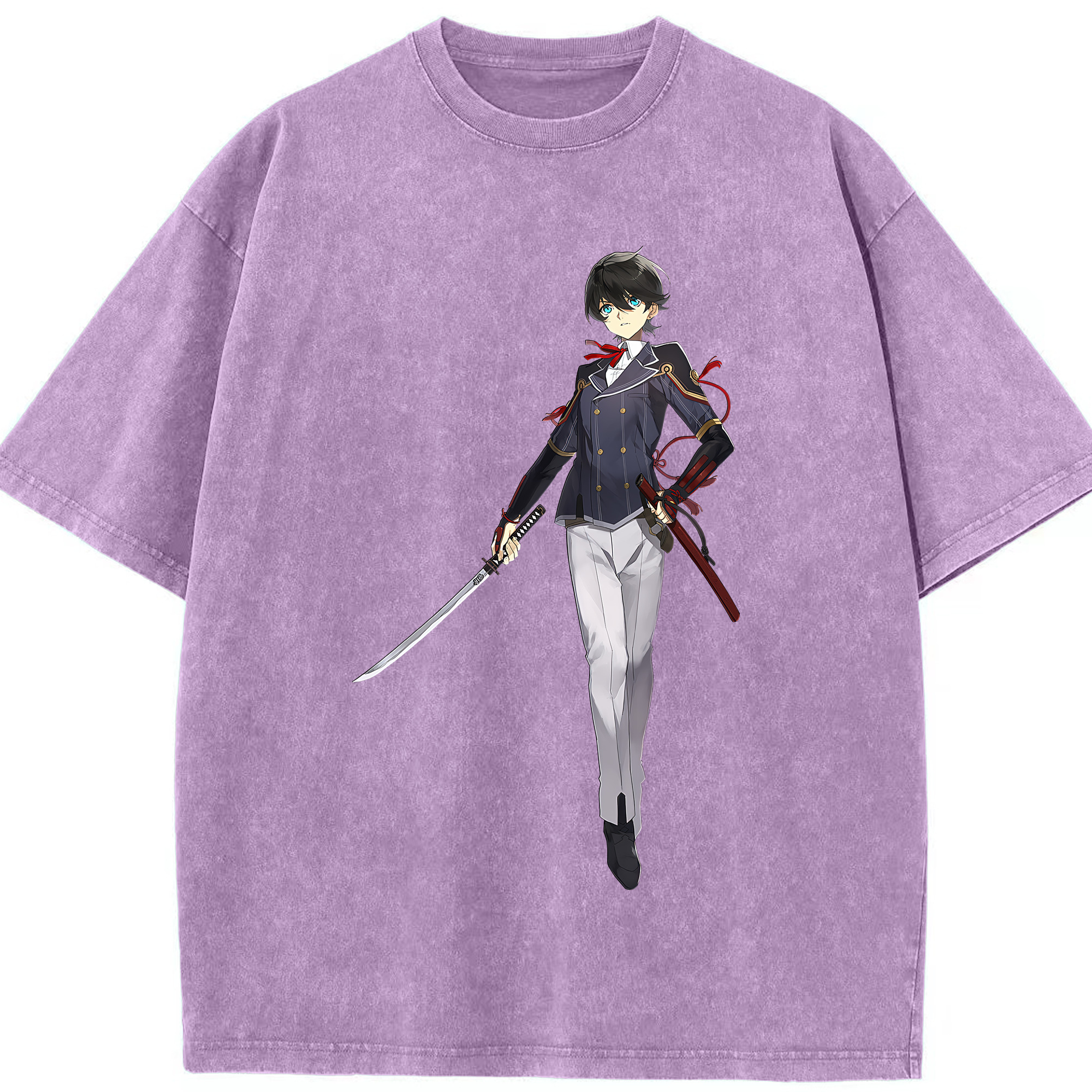 （画像用） 刀剣乱舞 Touken Ranbu 綿100% ヴィンテージ風 半袖Tシャツ（フロントプリント）