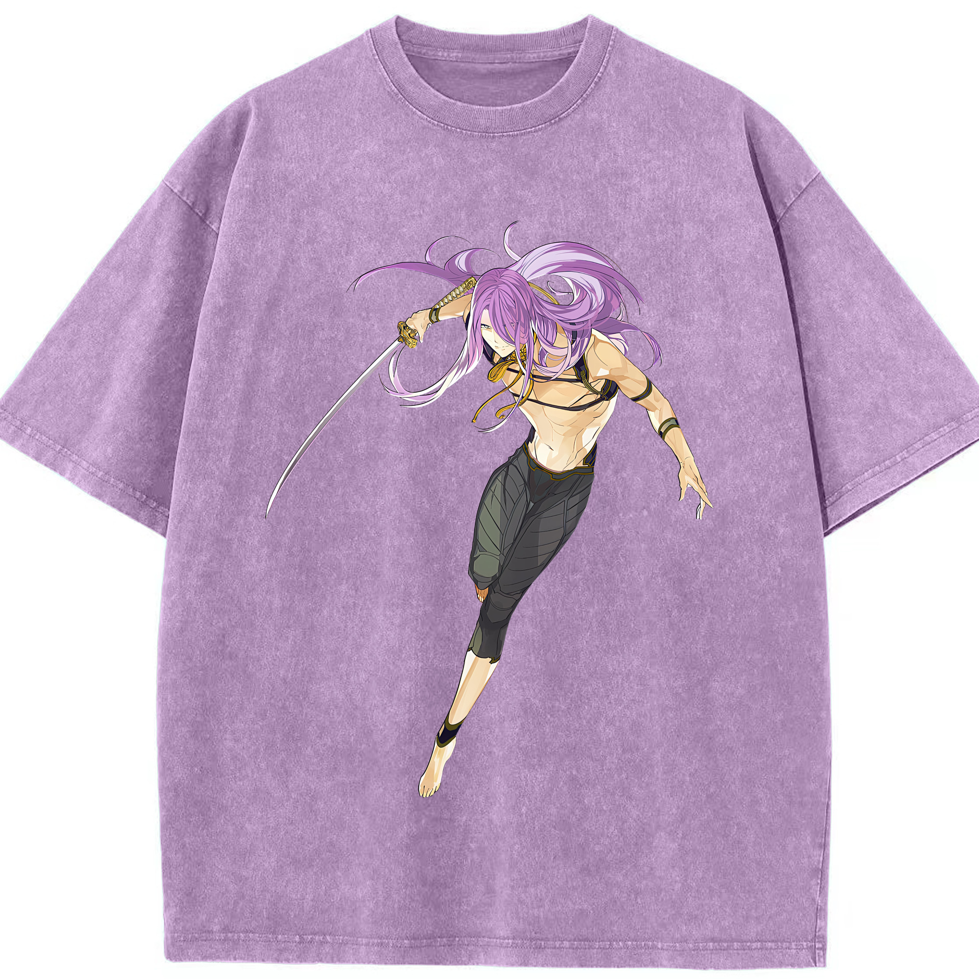（画像用） 刀剣乱舞 Touken Ranbu 綿100% ヴィンテージ風 半袖Tシャツ（フロントプリント）