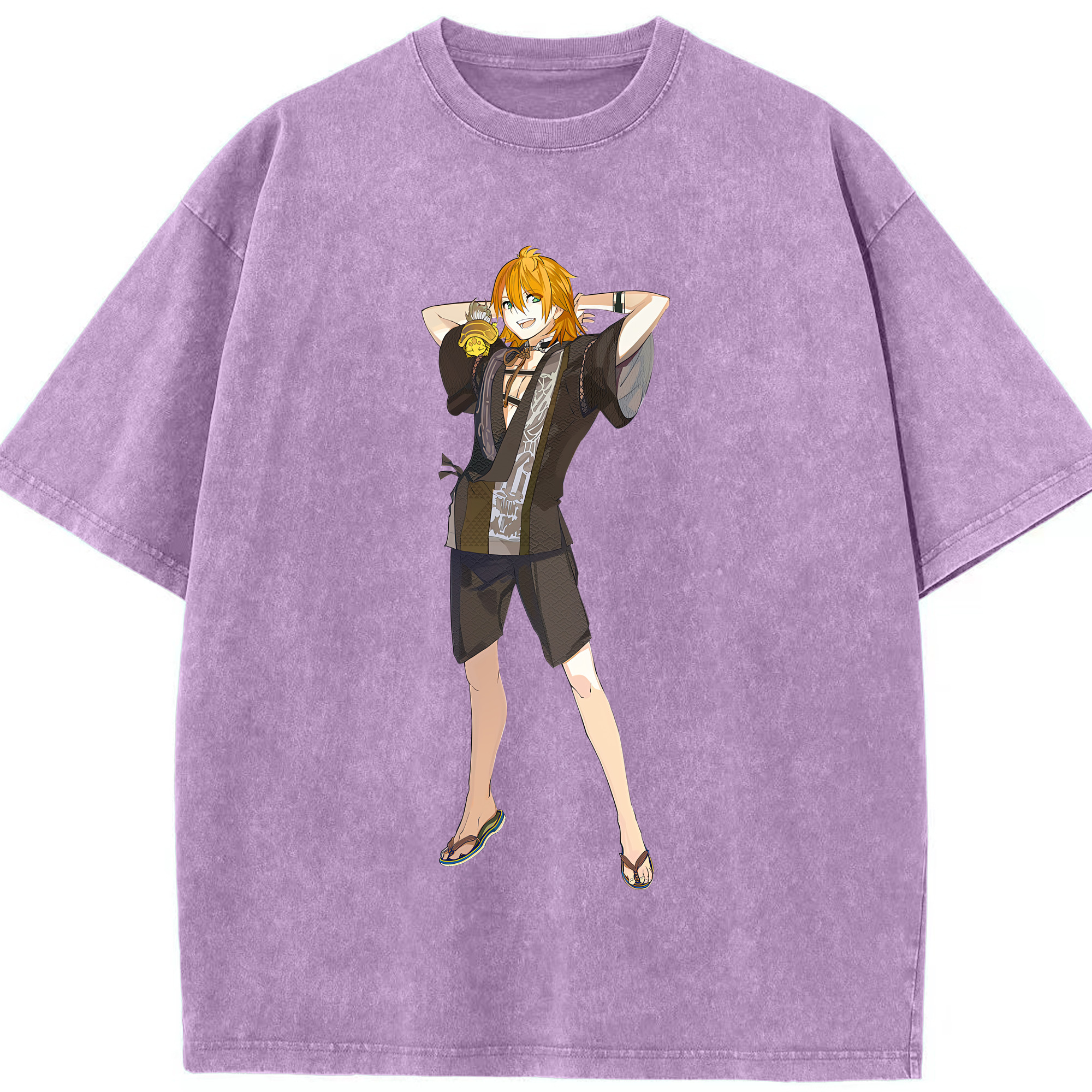 （画像用） 刀剣乱舞 Touken Ranbu 綿100% ヴィンテージ風 半袖Tシャツ（フロントプリント）