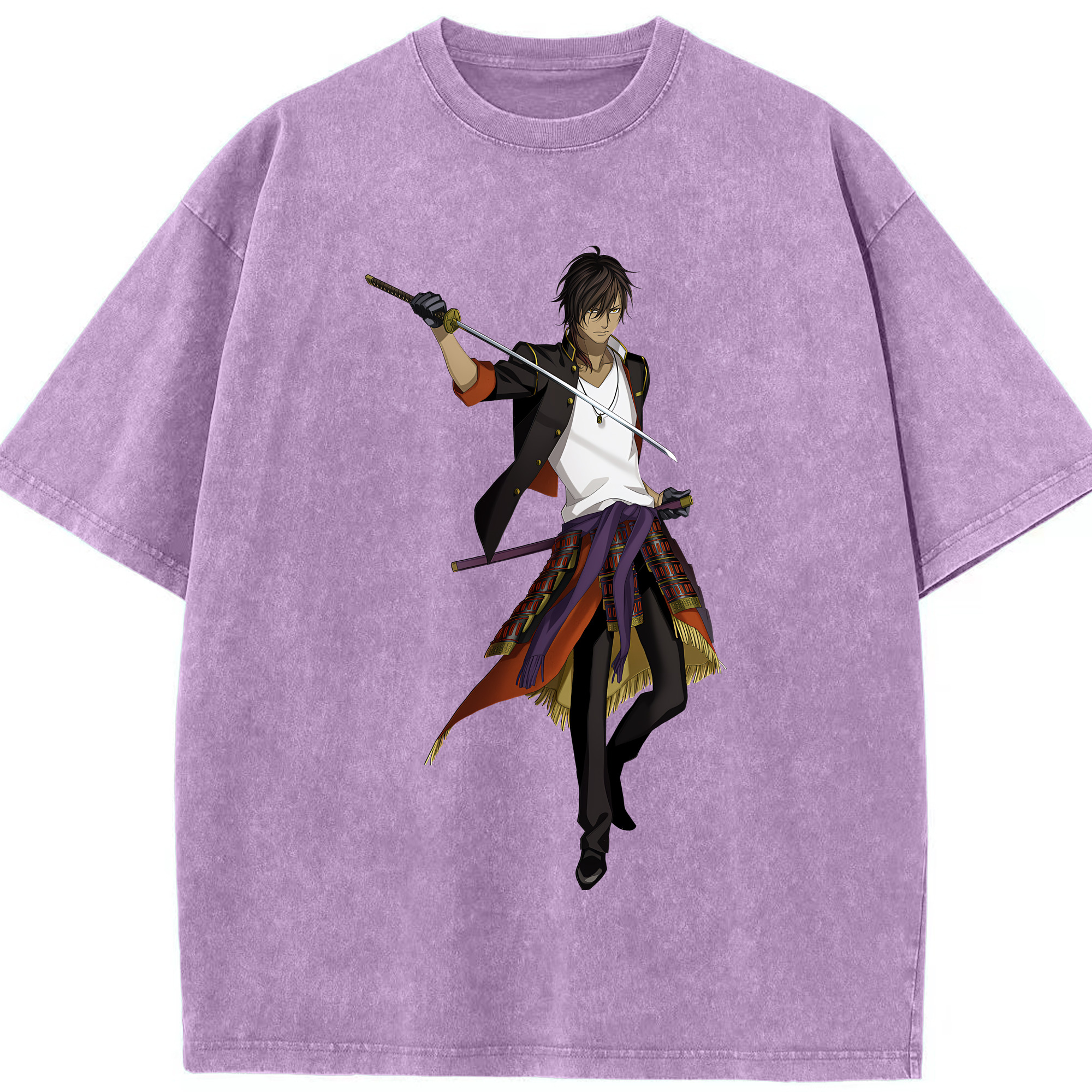 （画像用） 刀剣乱舞 Touken Ranbu 綿100% ヴィンテージ風 半袖Tシャツ（フロントプリント）