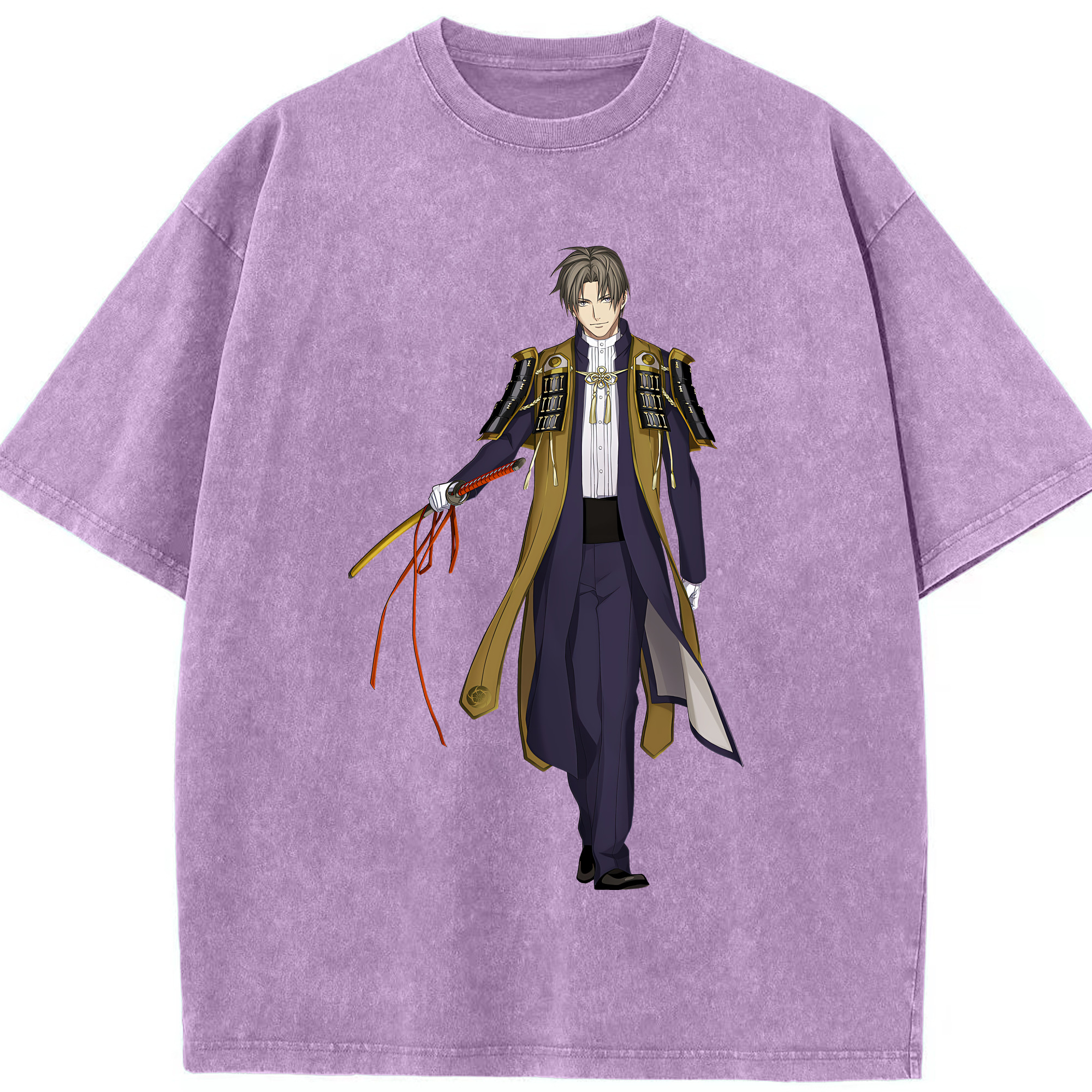 （画像用） 刀剣乱舞 Touken Ranbu 綿100% ヴィンテージ風 半袖Tシャツ（フロントプリント）
