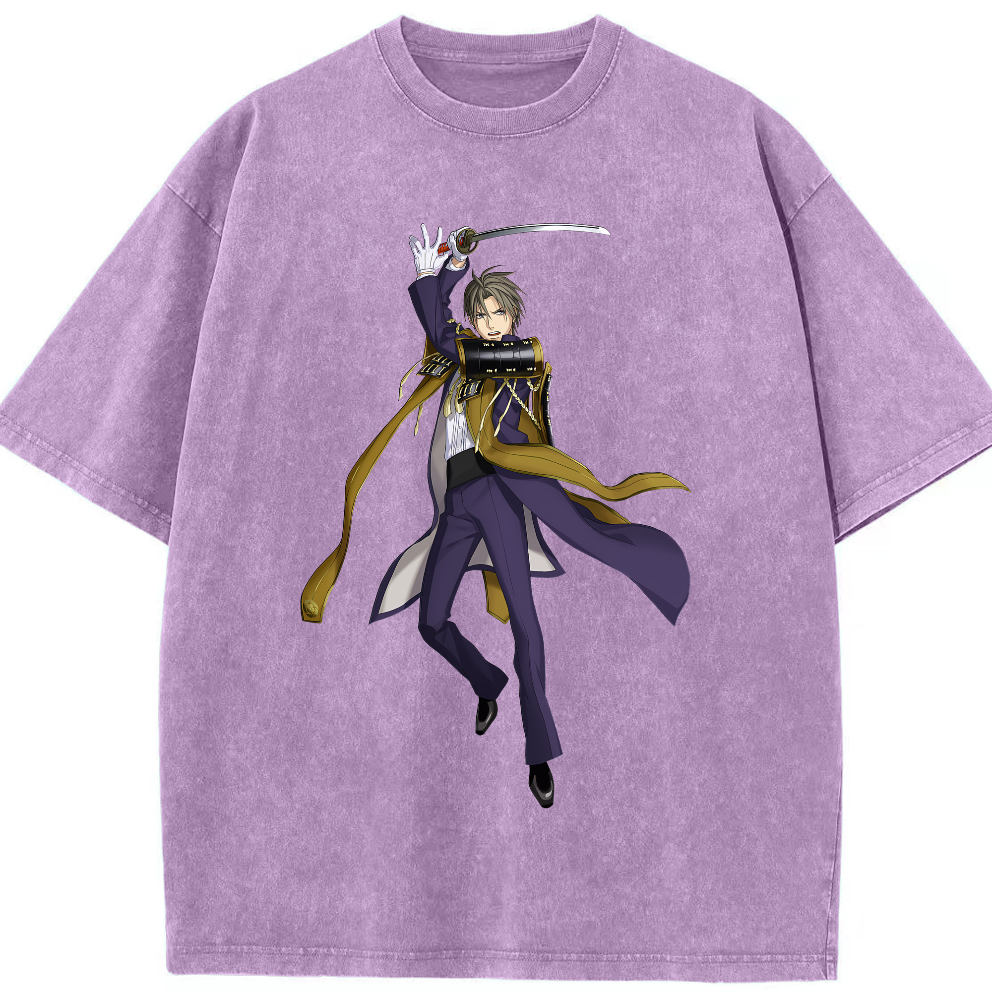 （画像用） 刀剣乱舞 Touken Ranbu 綿100% ヴィンテージ風 半袖Tシャツ（フロントプリント）