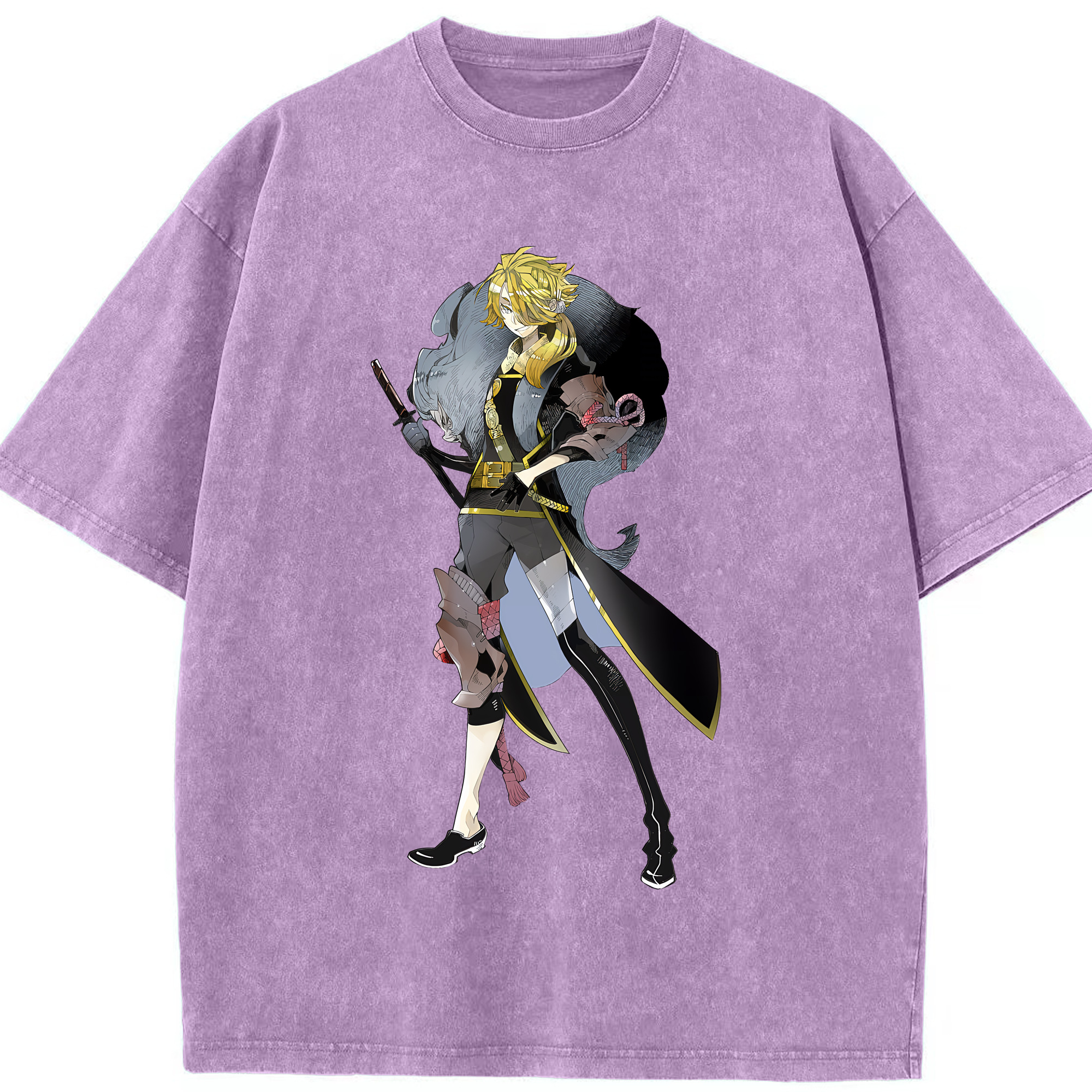 （画像用） 刀剣乱舞 Touken Ranbu 綿100% ヴィンテージ風 半袖Tシャツ（フロントプリント）