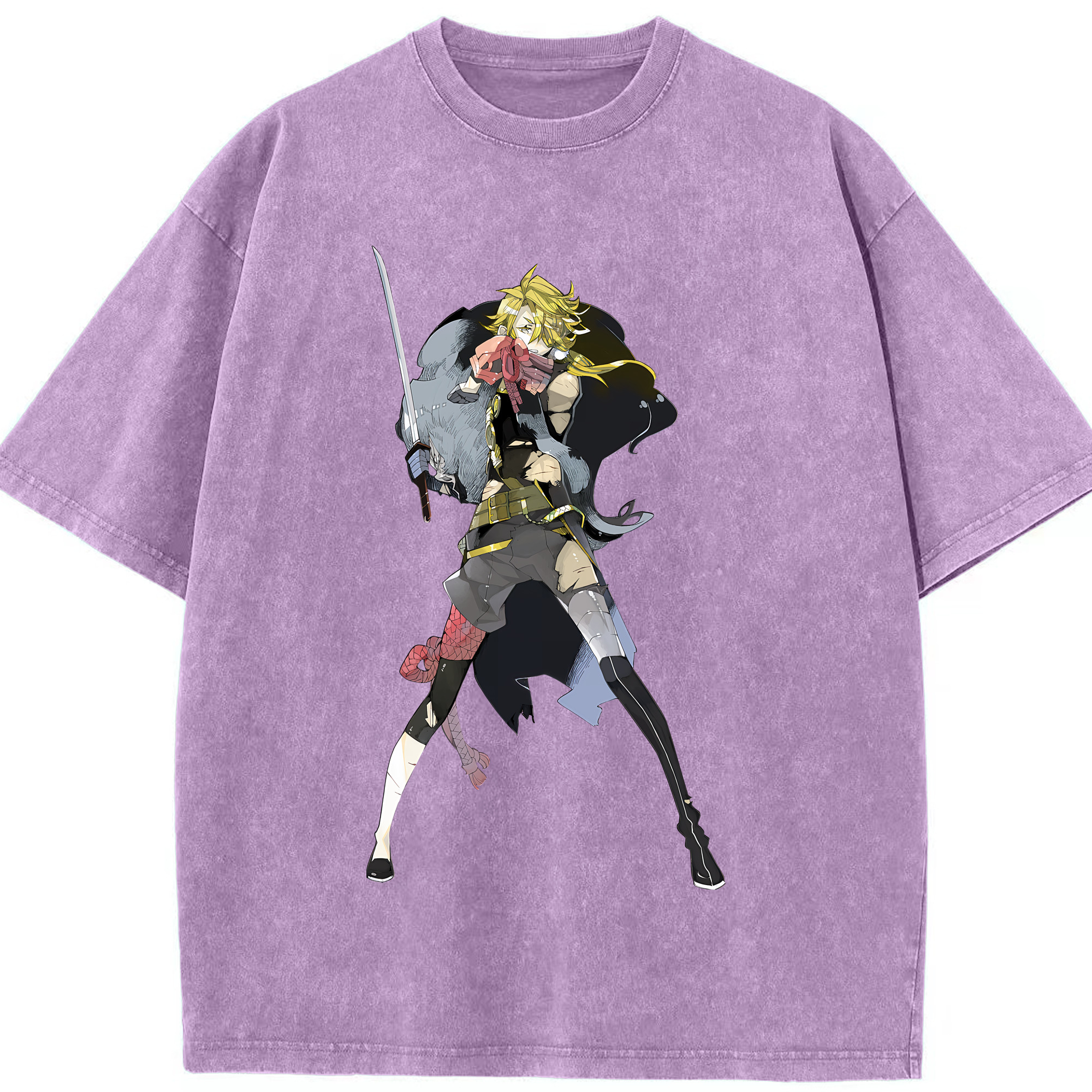 （画像用） 刀剣乱舞 Touken Ranbu 綿100% ヴィンテージ風 半袖Tシャツ（フロントプリント）