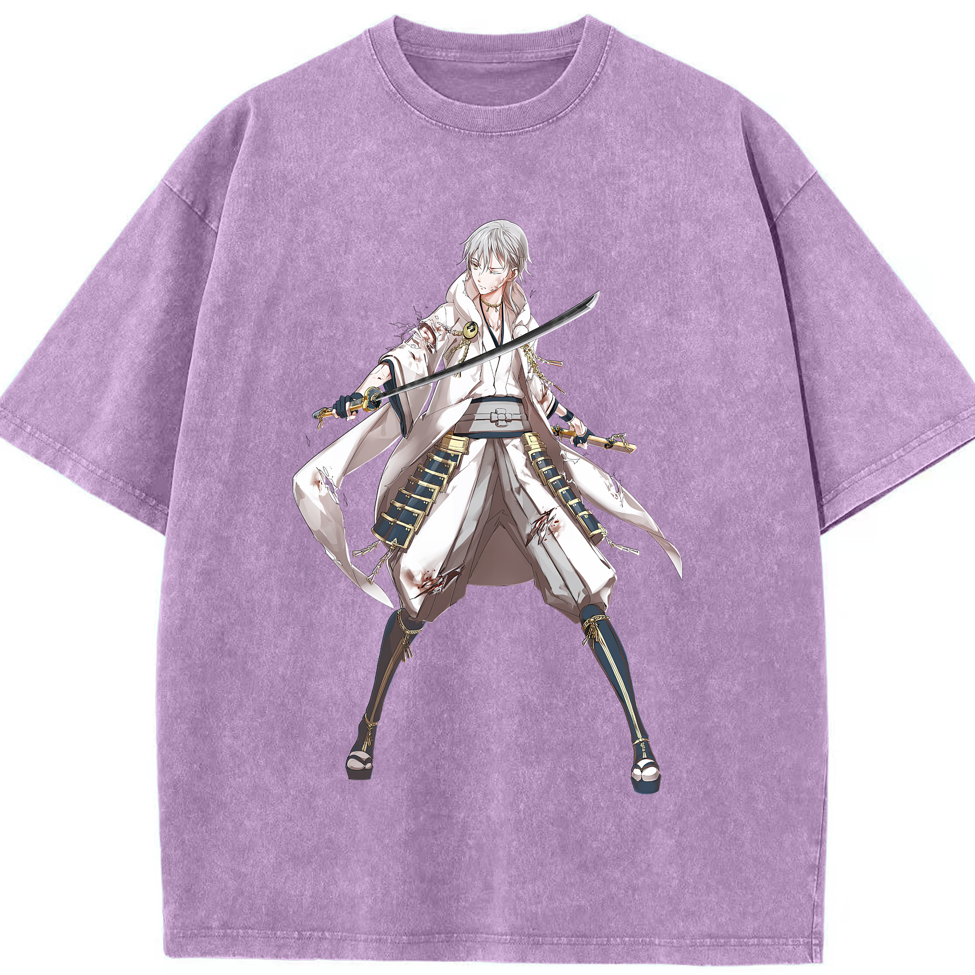（画像用） 刀剣乱舞 Touken Ranbu 綿100% ヴィンテージ風 半袖Tシャツ（フロントプリント）
