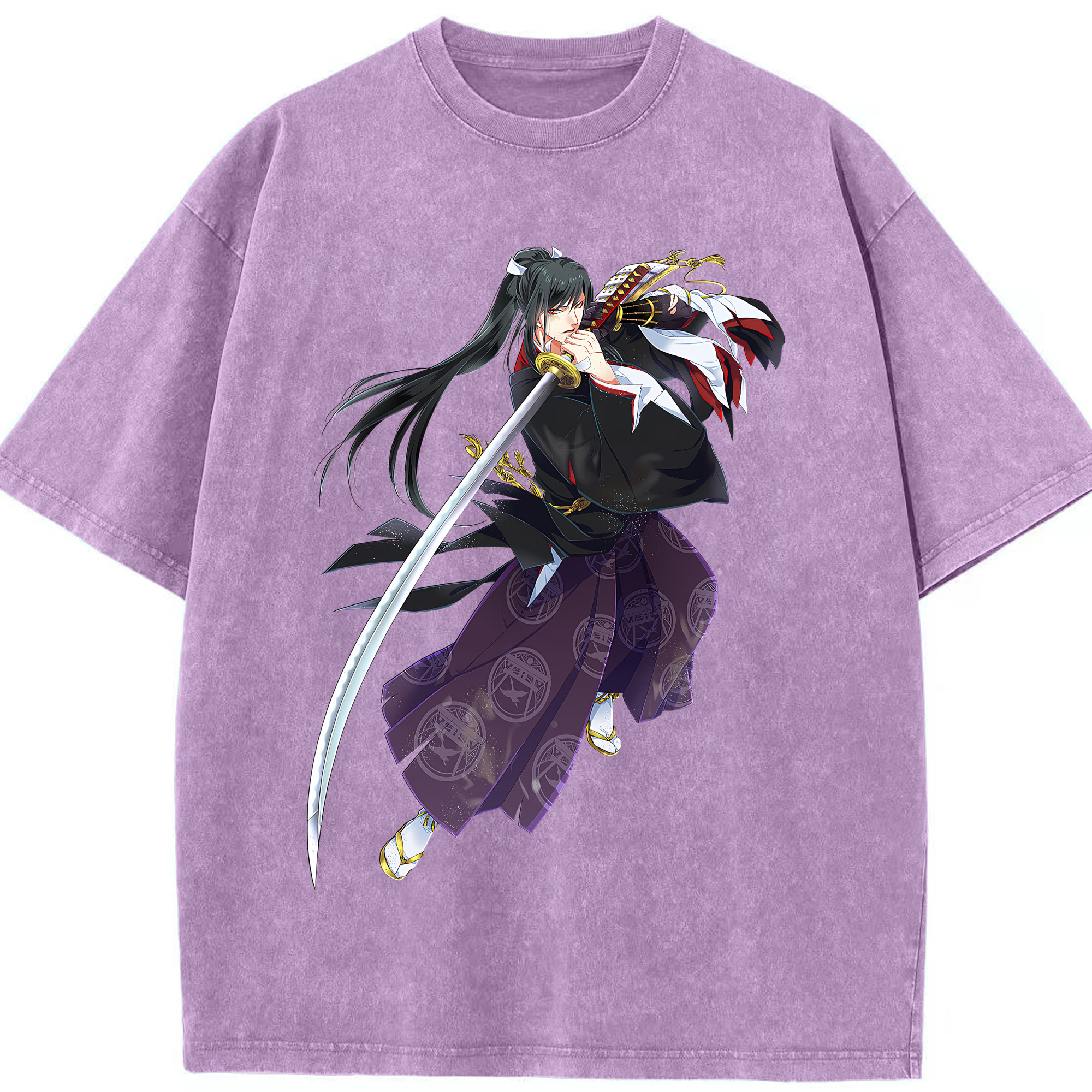 （画像用） 刀剣乱舞 Touken Ranbu 綿100% ヴィンテージ風 半袖Tシャツ（フロントプリント）
