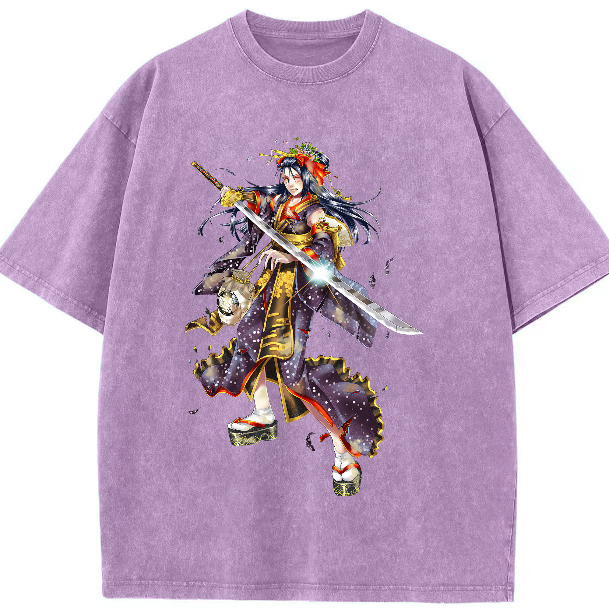 （画像用） 刀剣乱舞 Touken Ranbu 綿100% ヴィンテージ風 半袖Tシャツ（フロントプリント）