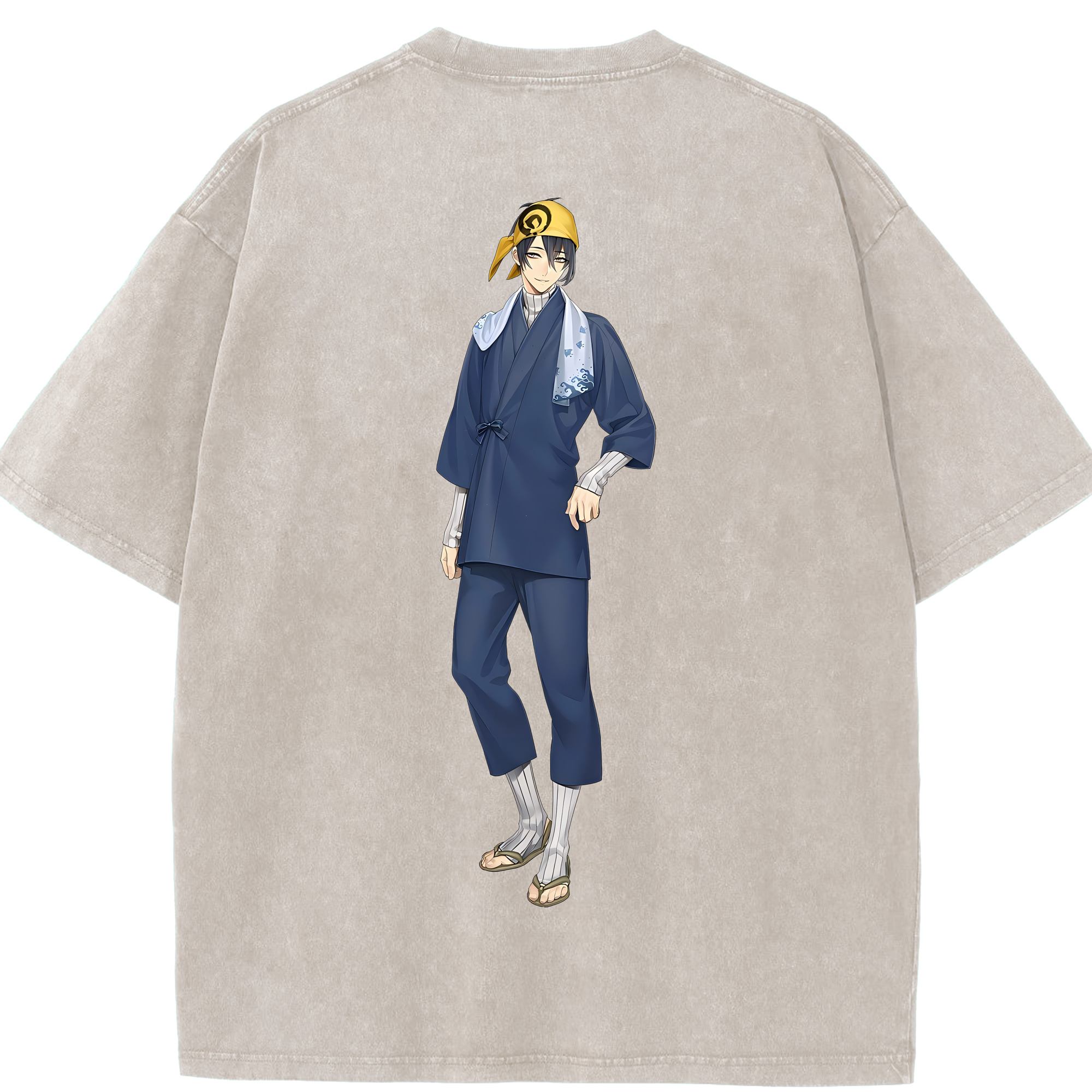 （画像用） 刀剣乱舞 Touken Ranbu 綿100% ヴィンテージ風 半袖Tシャツ（背面プリント）