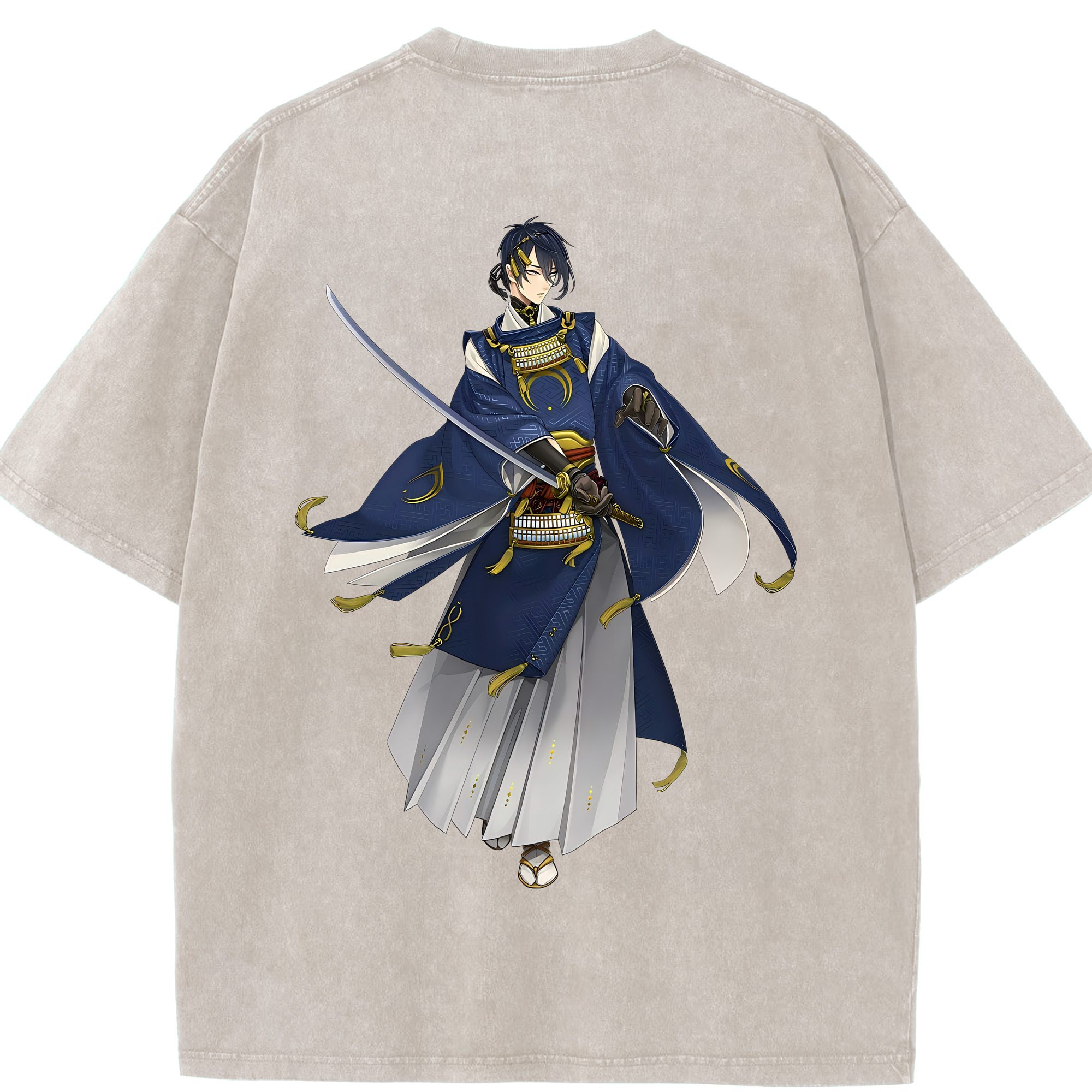 （画像用） 刀剣乱舞 Touken Ranbu 綿100% ヴィンテージ風 半袖Tシャツ（背面プリント）