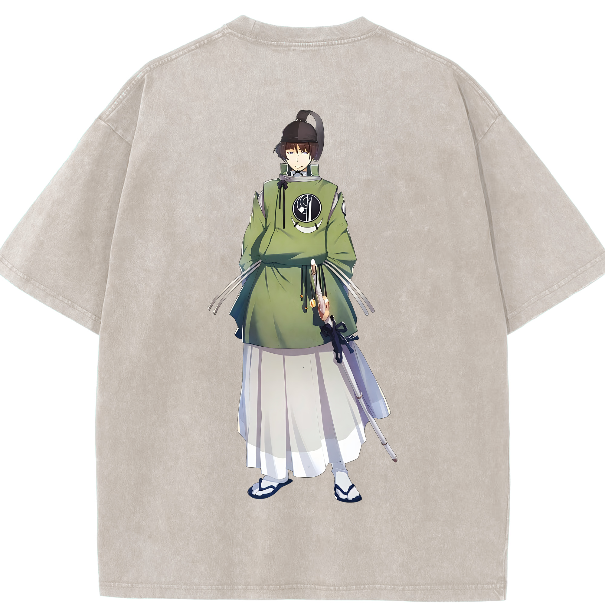 （画像用） 刀剣乱舞 Touken Ranbu 綿100% ヴィンテージ風 半袖Tシャツ（背面プリント）