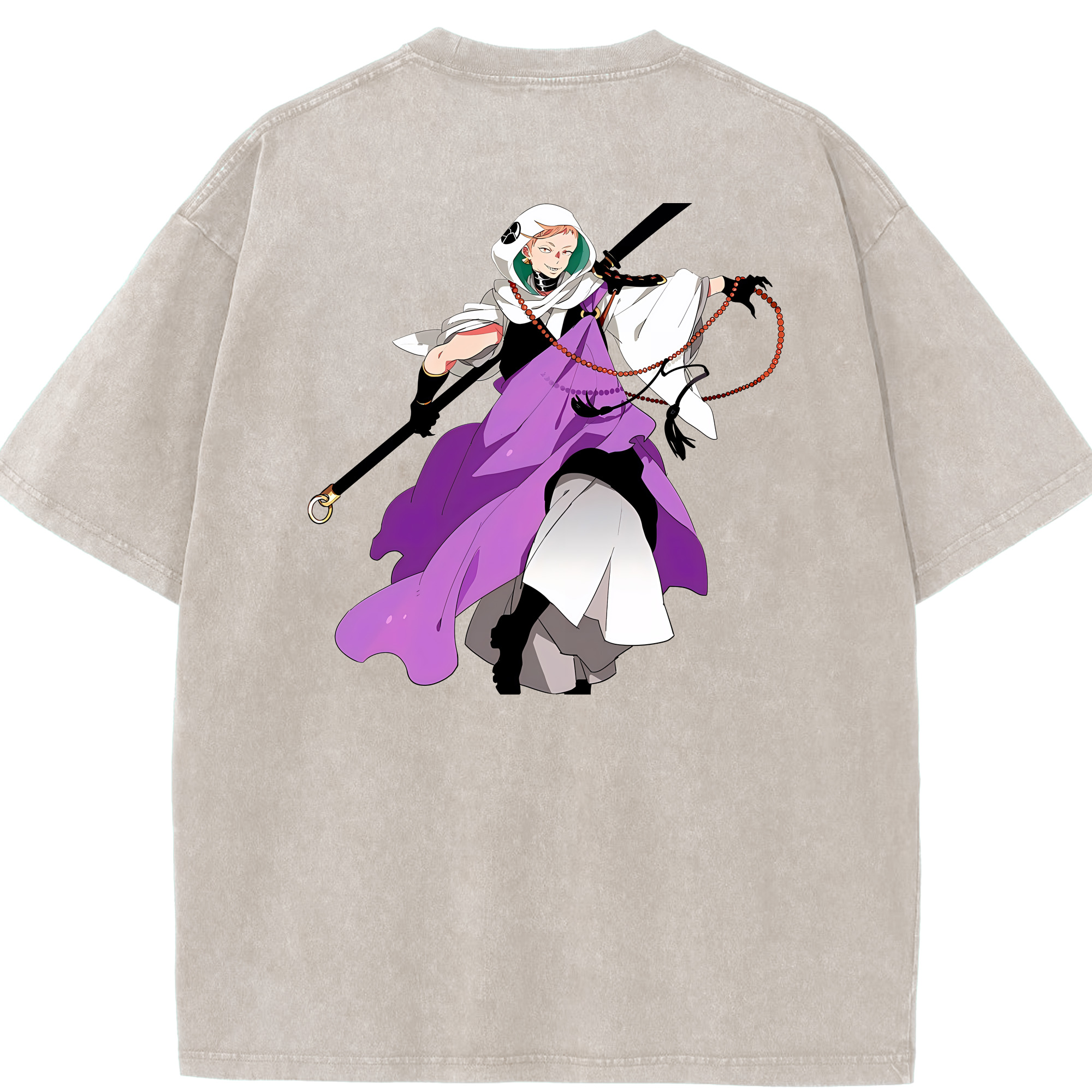 （画像用） 刀剣乱舞 Touken Ranbu 綿100% ヴィンテージ風 半袖Tシャツ（背面プリント）