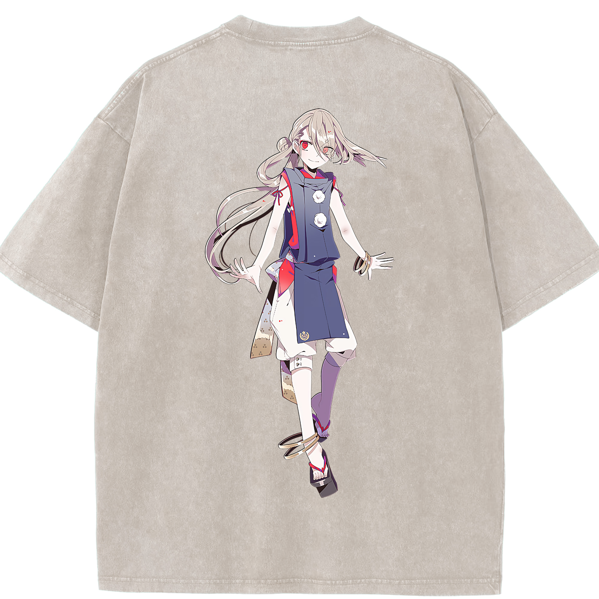 （画像用） 刀剣乱舞 Touken Ranbu 綿100% ヴィンテージ風 半袖Tシャツ（背面プリント）
