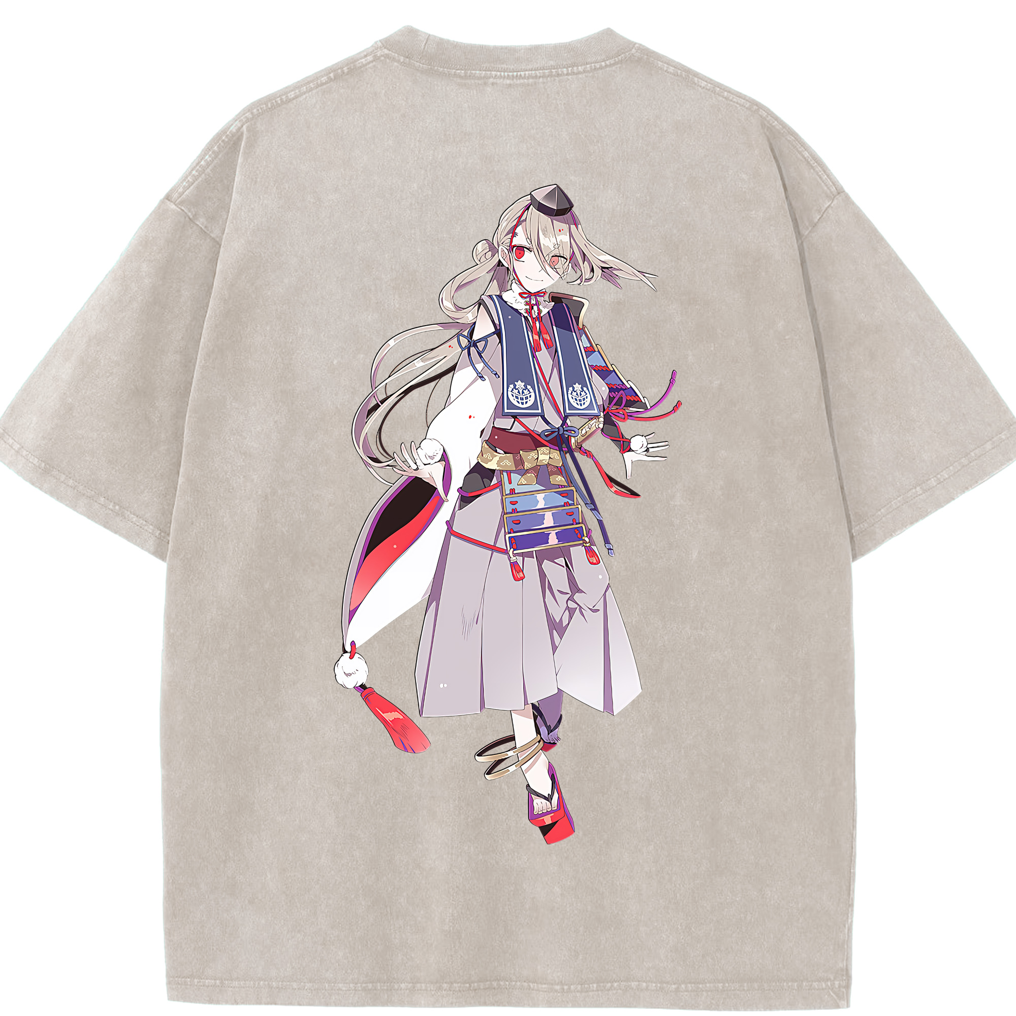 （画像用） 刀剣乱舞 Touken Ranbu 綿100% ヴィンテージ風 半袖Tシャツ（背面プリント）