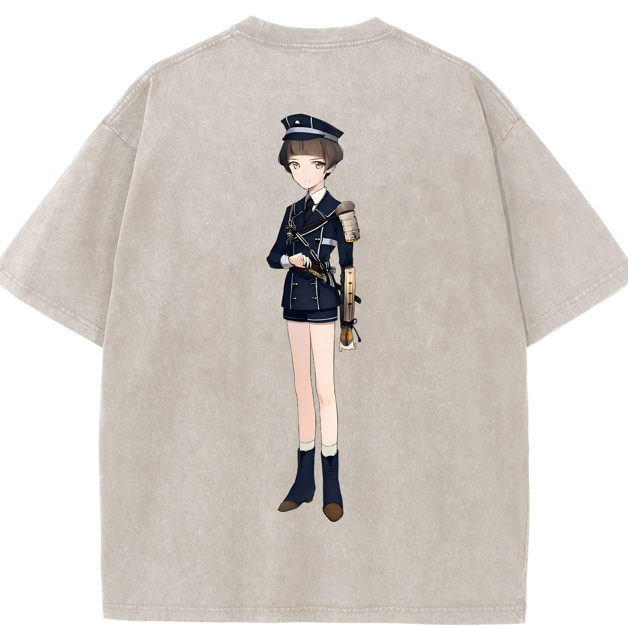 （画像用） 刀剣乱舞 Touken Ranbu 綿100% ヴィンテージ風 半袖Tシャツ（背面プリント）