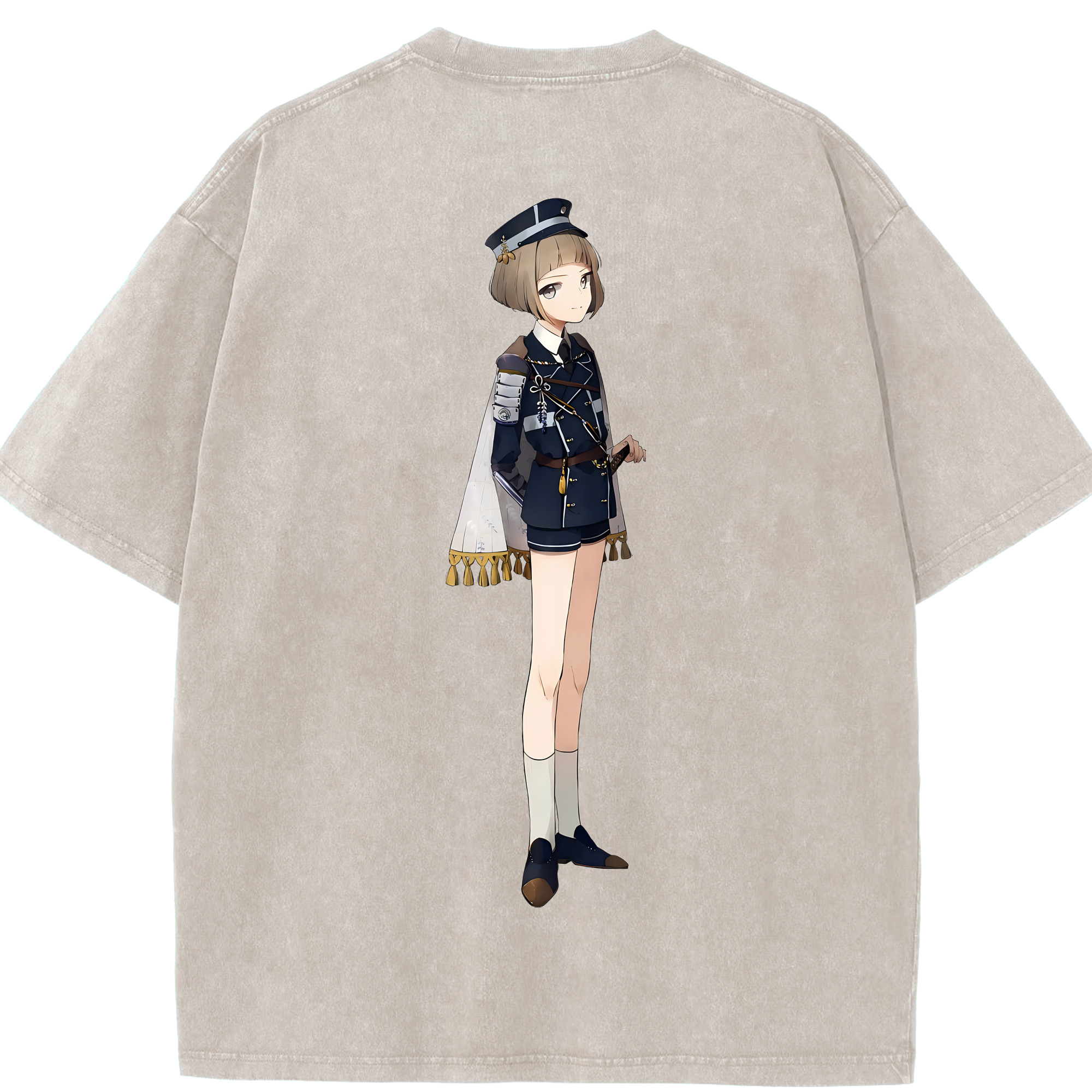 （画像用） 刀剣乱舞 Touken Ranbu 綿100% ヴィンテージ風 半袖Tシャツ（背面プリント）