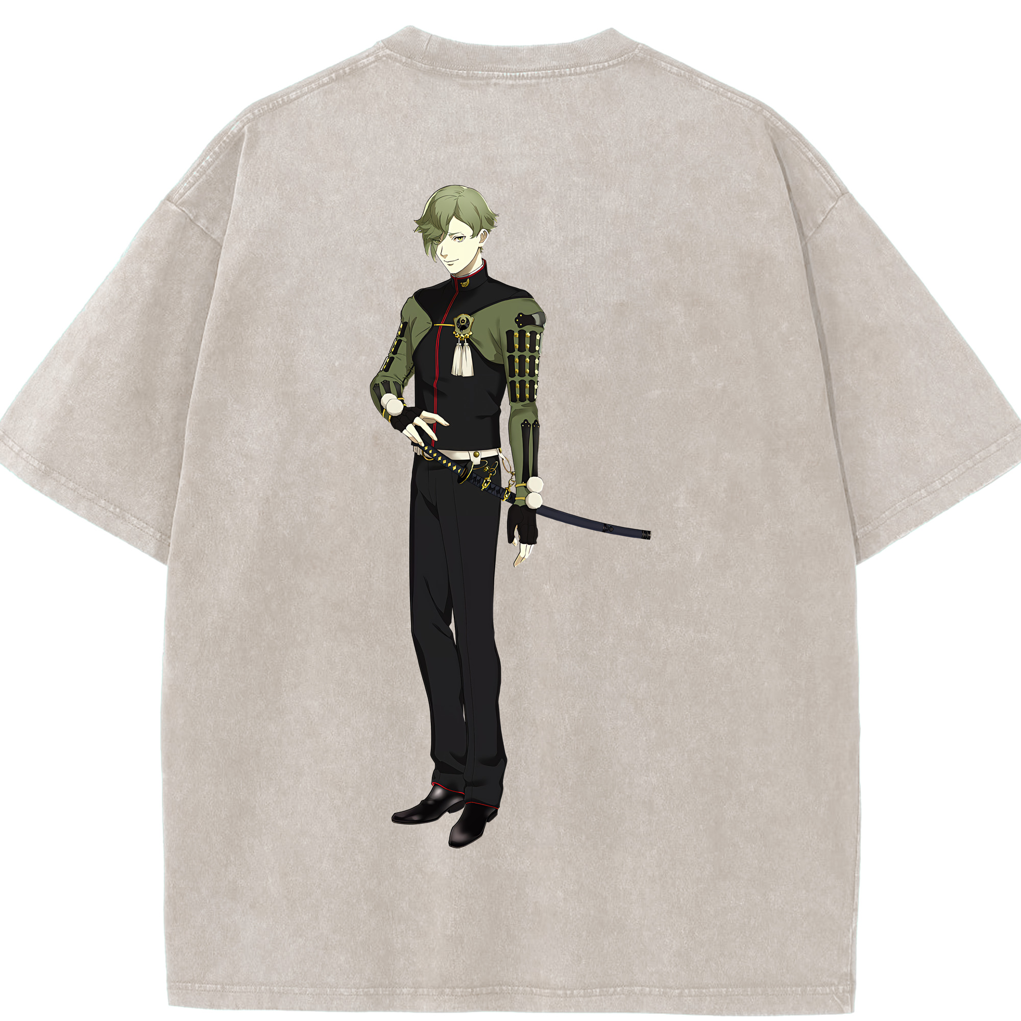 （画像用） 刀剣乱舞 Touken Ranbu 綿100% ヴィンテージ風 半袖Tシャツ（背面プリント）