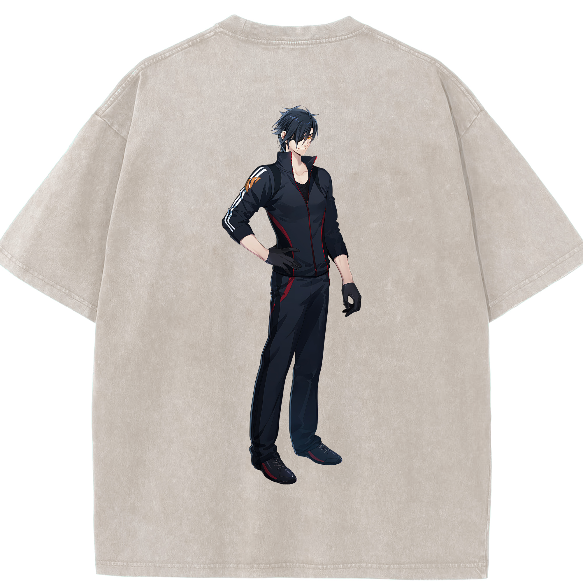 （画像用） 刀剣乱舞 Touken Ranbu 綿100% ヴィンテージ風 半袖Tシャツ（背面プリント）