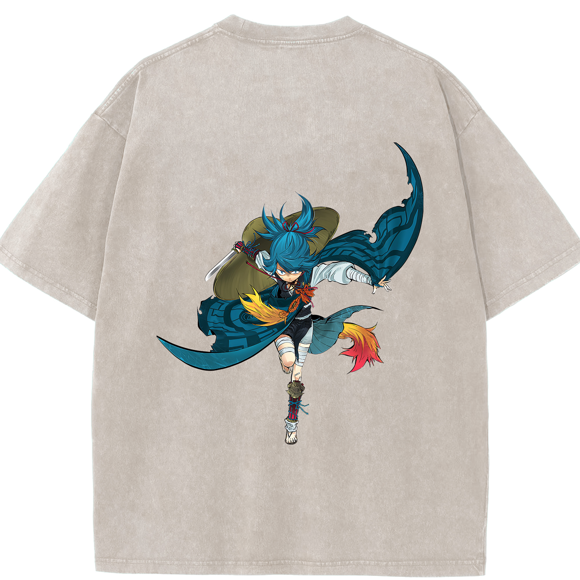 （画像用） 刀剣乱舞 Touken Ranbu 綿100% ヴィンテージ風 半袖Tシャツ（背面プリント）