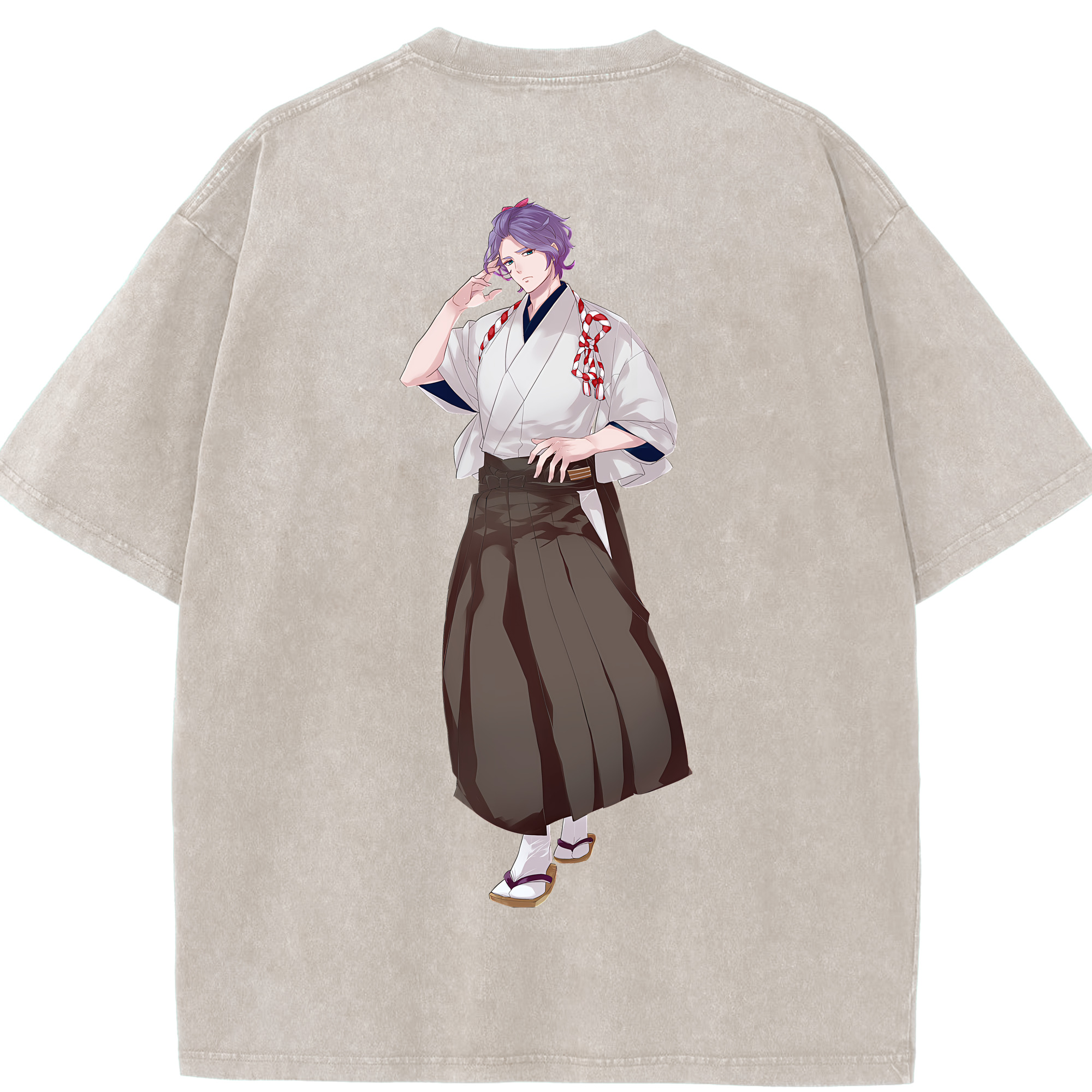 （画像用） 刀剣乱舞 Touken Ranbu 綿100% ヴィンテージ風 半袖Tシャツ（背面プリント）