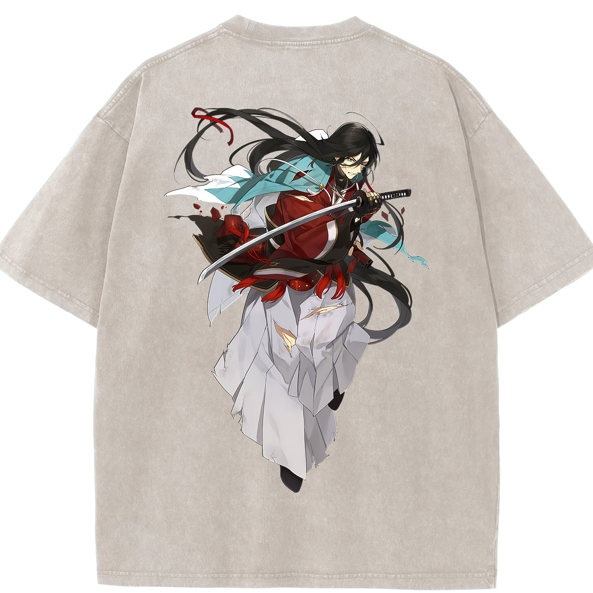 （画像用） 刀剣乱舞 Touken Ranbu 綿100% ヴィンテージ風 半袖Tシャツ（背面プリント）
