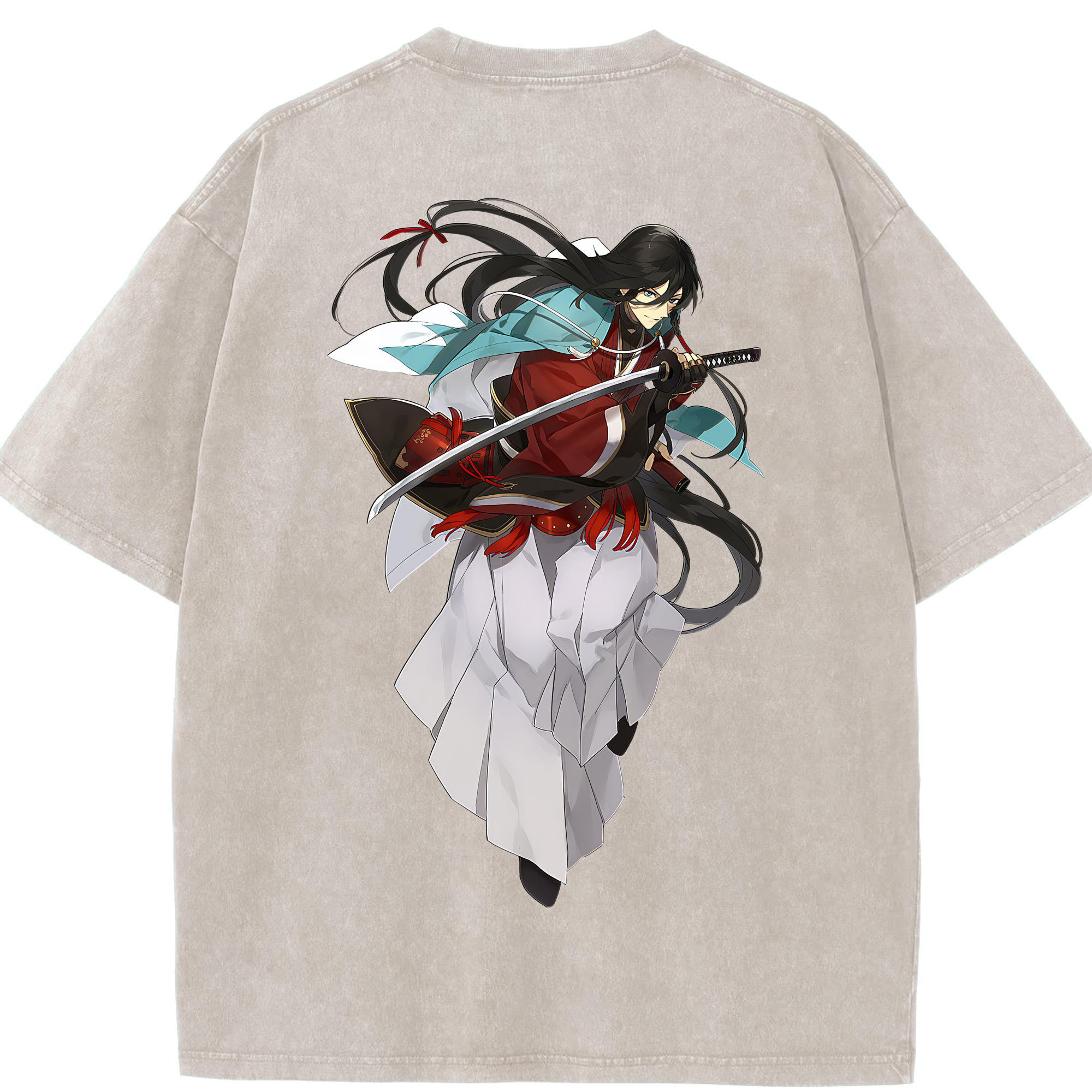 （画像用） 刀剣乱舞 Touken Ranbu 綿100% ヴィンテージ風 半袖Tシャツ（背面プリント）