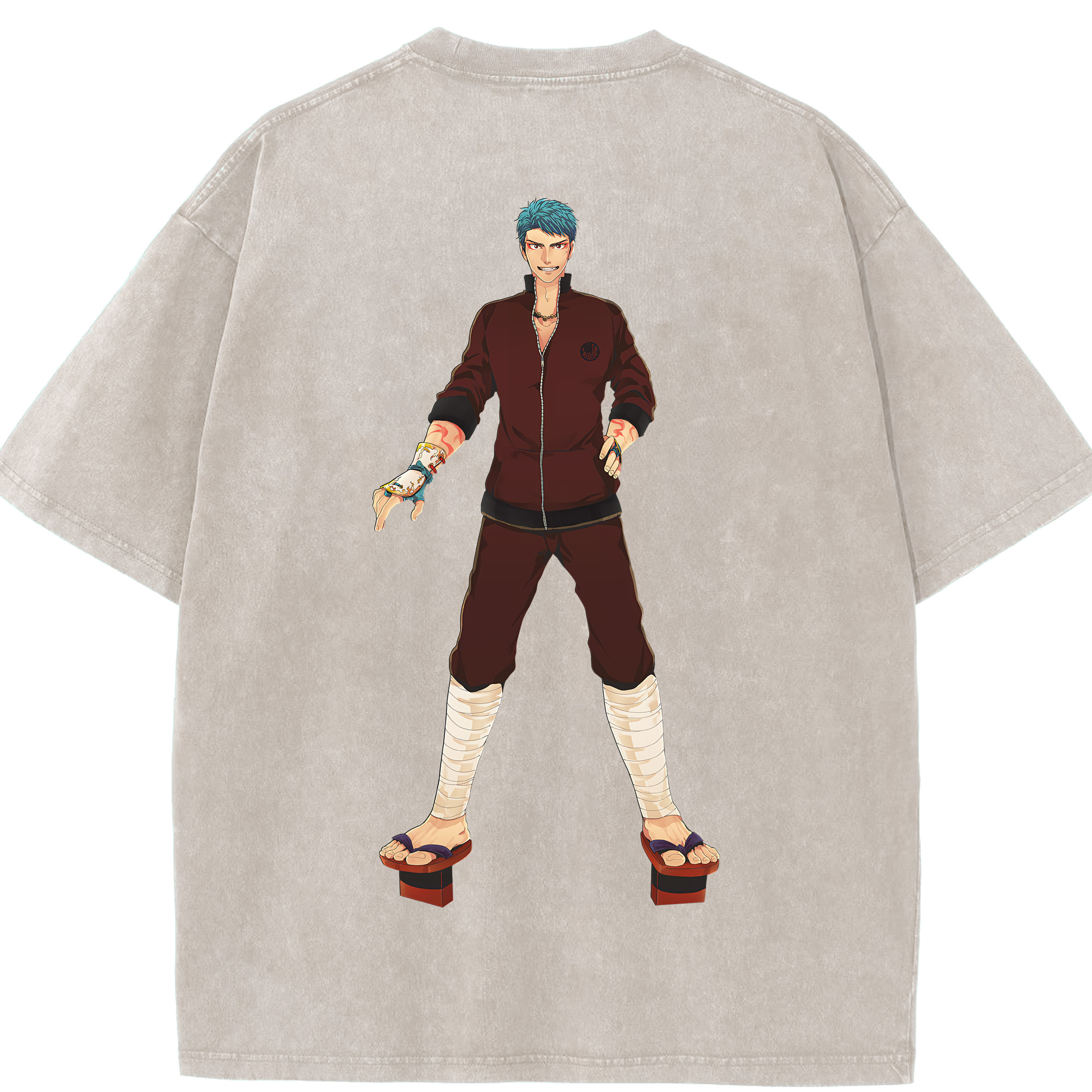 （画像用） 刀剣乱舞 Touken Ranbu 綿100% ヴィンテージ風 半袖Tシャツ（背面プリント）