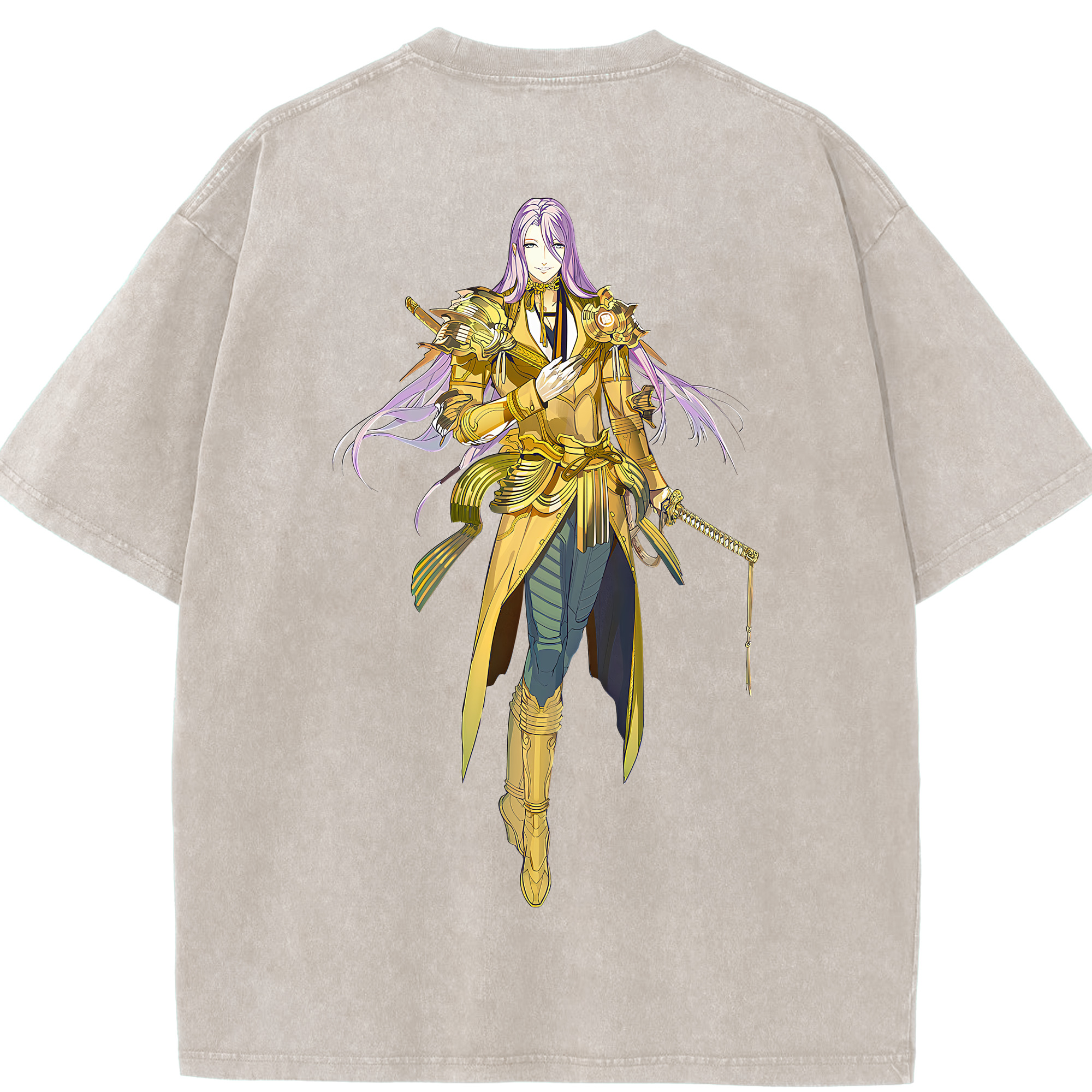 （画像用） 刀剣乱舞 Touken Ranbu 綿100% ヴィンテージ風 半袖Tシャツ（背面プリント）