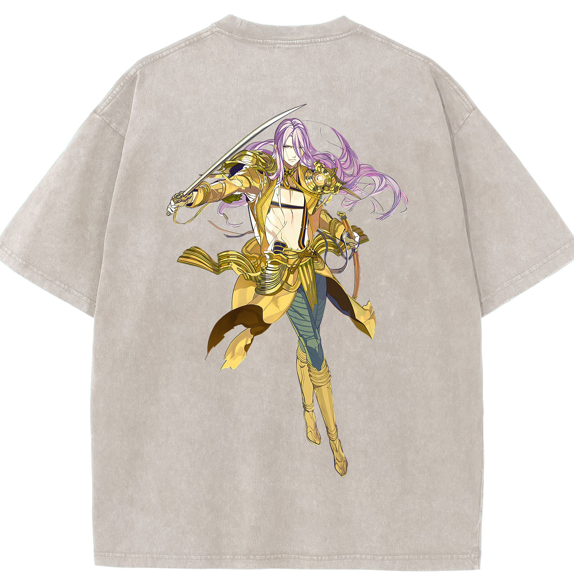（画像用） 刀剣乱舞 Touken Ranbu 綿100% ヴィンテージ風 半袖Tシャツ（背面プリント）
