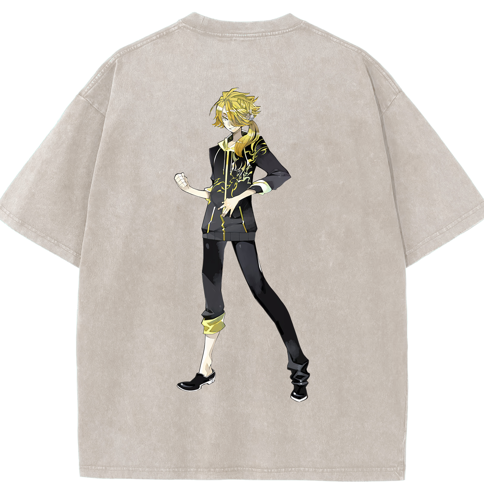 （画像用） 刀剣乱舞 Touken Ranbu 綿100% ヴィンテージ風 半袖Tシャツ（背面プリント）