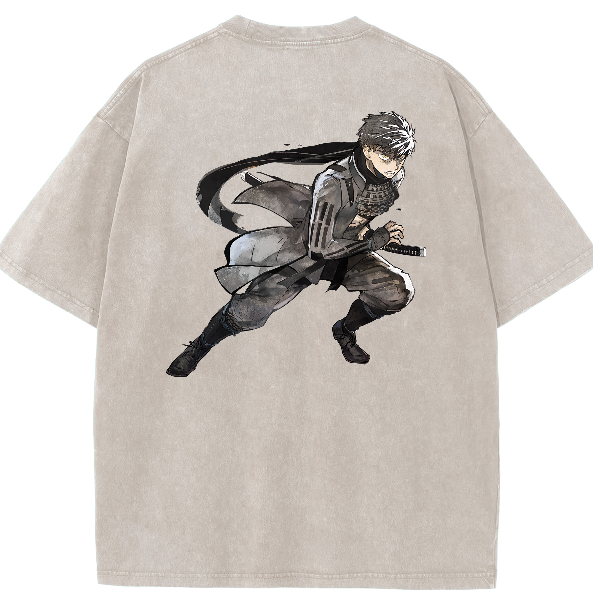 （画像用） 刀剣乱舞 Touken Ranbu 綿100% ヴィンテージ風 半袖Tシャツ（背面プリント）