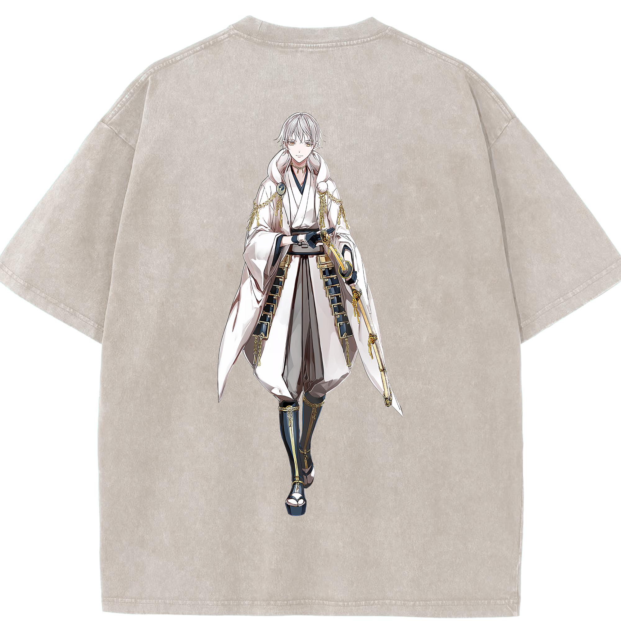 （画像用） 刀剣乱舞 Touken Ranbu 綿100% ヴィンテージ風 半袖Tシャツ（背面プリント）