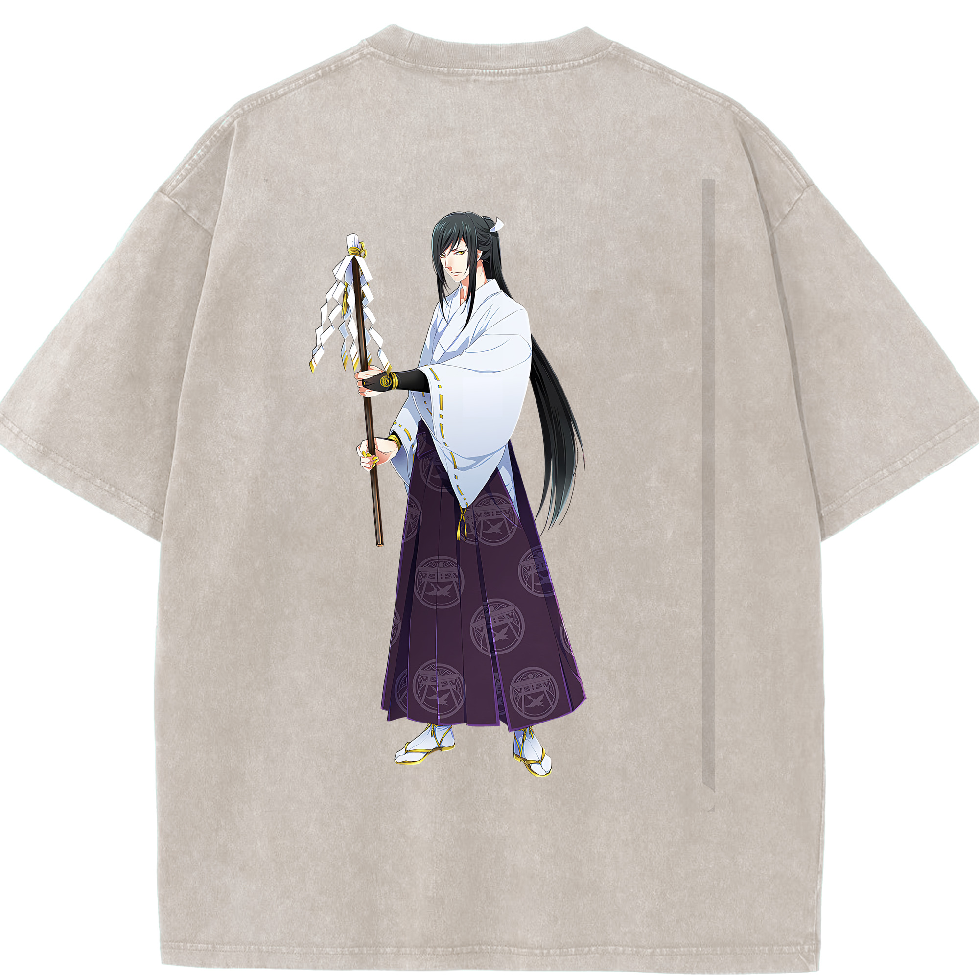 （画像用） 刀剣乱舞 Touken Ranbu 綿100% ヴィンテージ風 半袖Tシャツ（背面プリント）