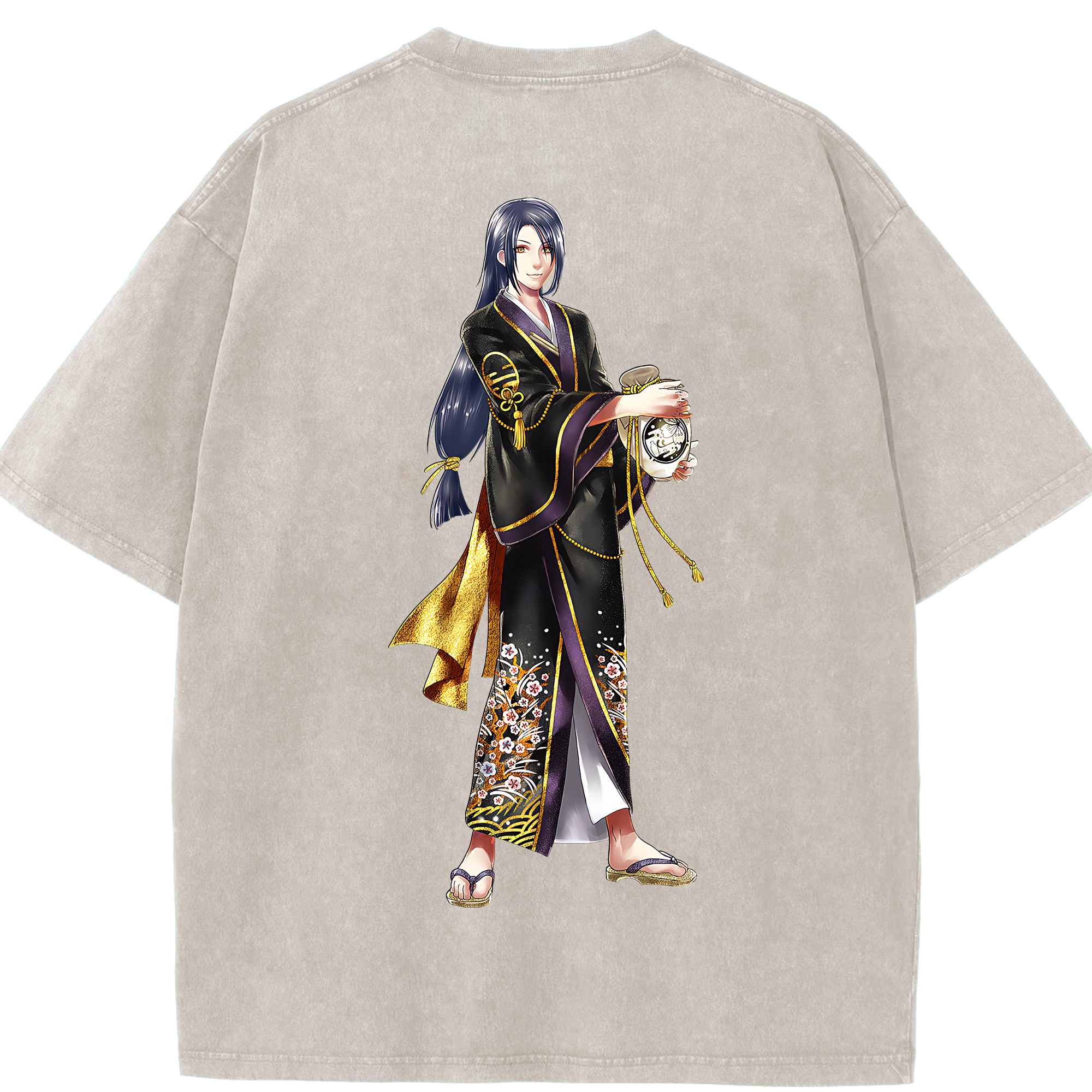 （画像用） 刀剣乱舞 Touken Ranbu 綿100% ヴィンテージ風 半袖Tシャツ（背面プリント）