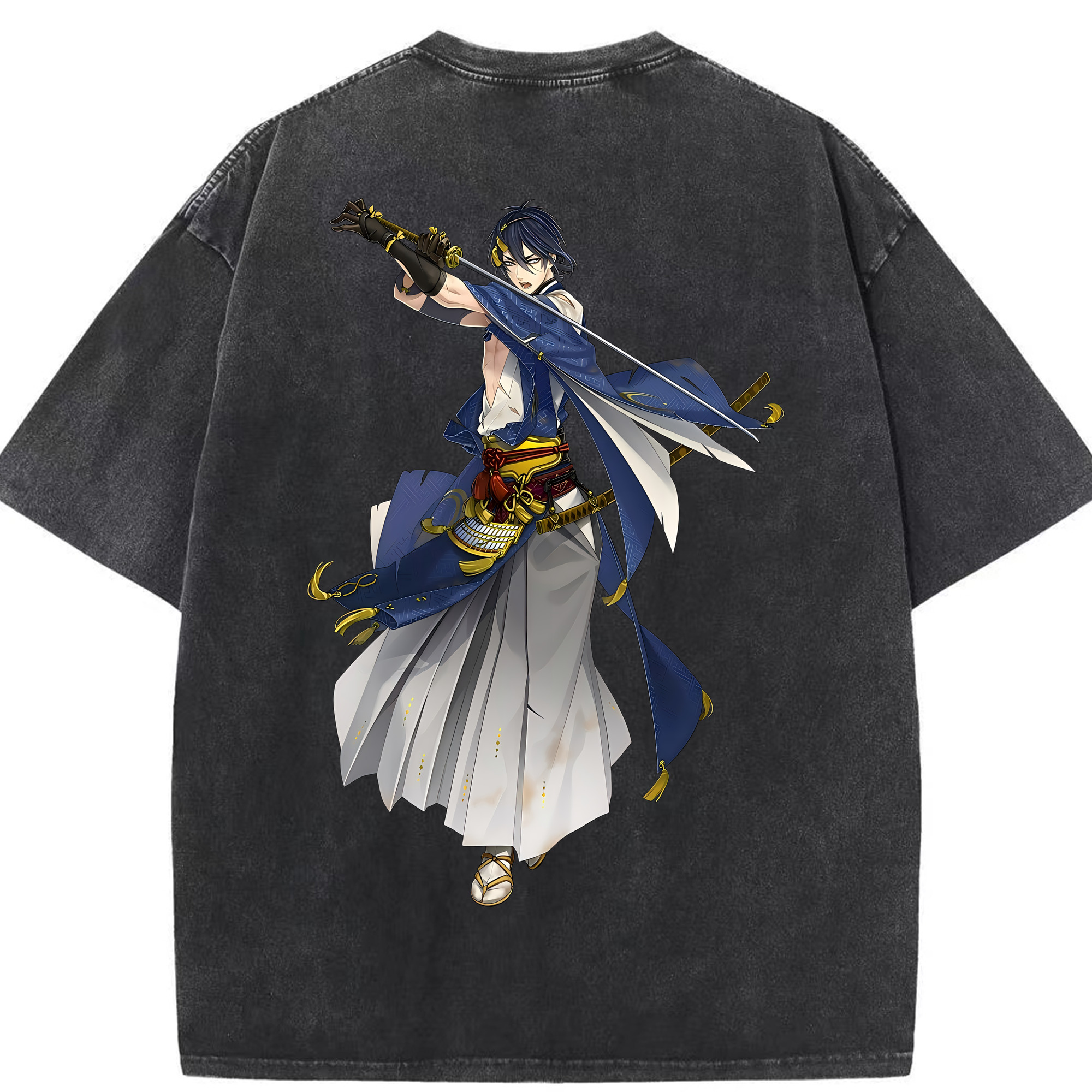 （画像用） 刀剣乱舞 Touken Ranbu 綿100% ヴィンテージ風 半袖Tシャツ（背面プリント）