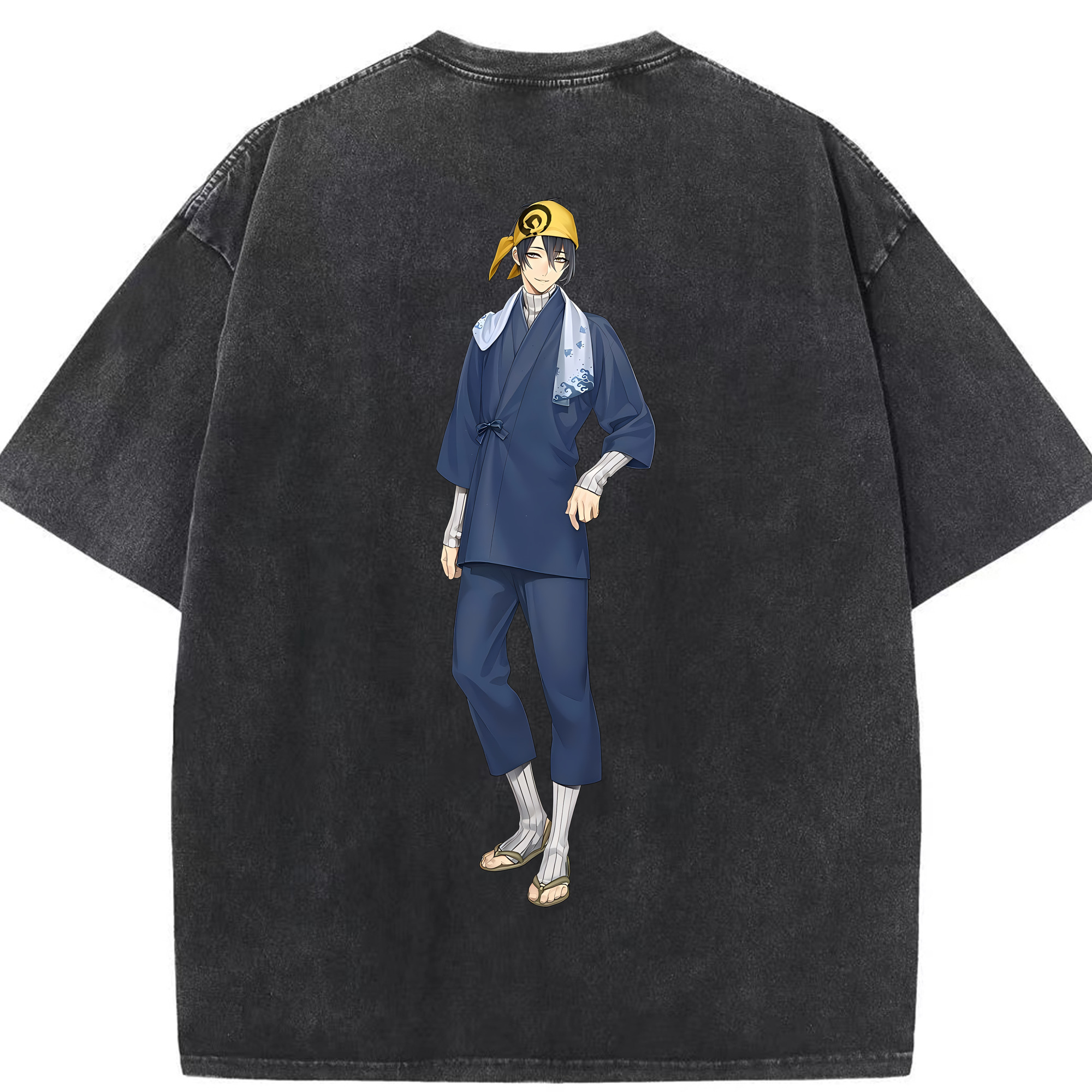 （画像用） 刀剣乱舞 Touken Ranbu 綿100% ヴィンテージ風 半袖Tシャツ（背面プリント）