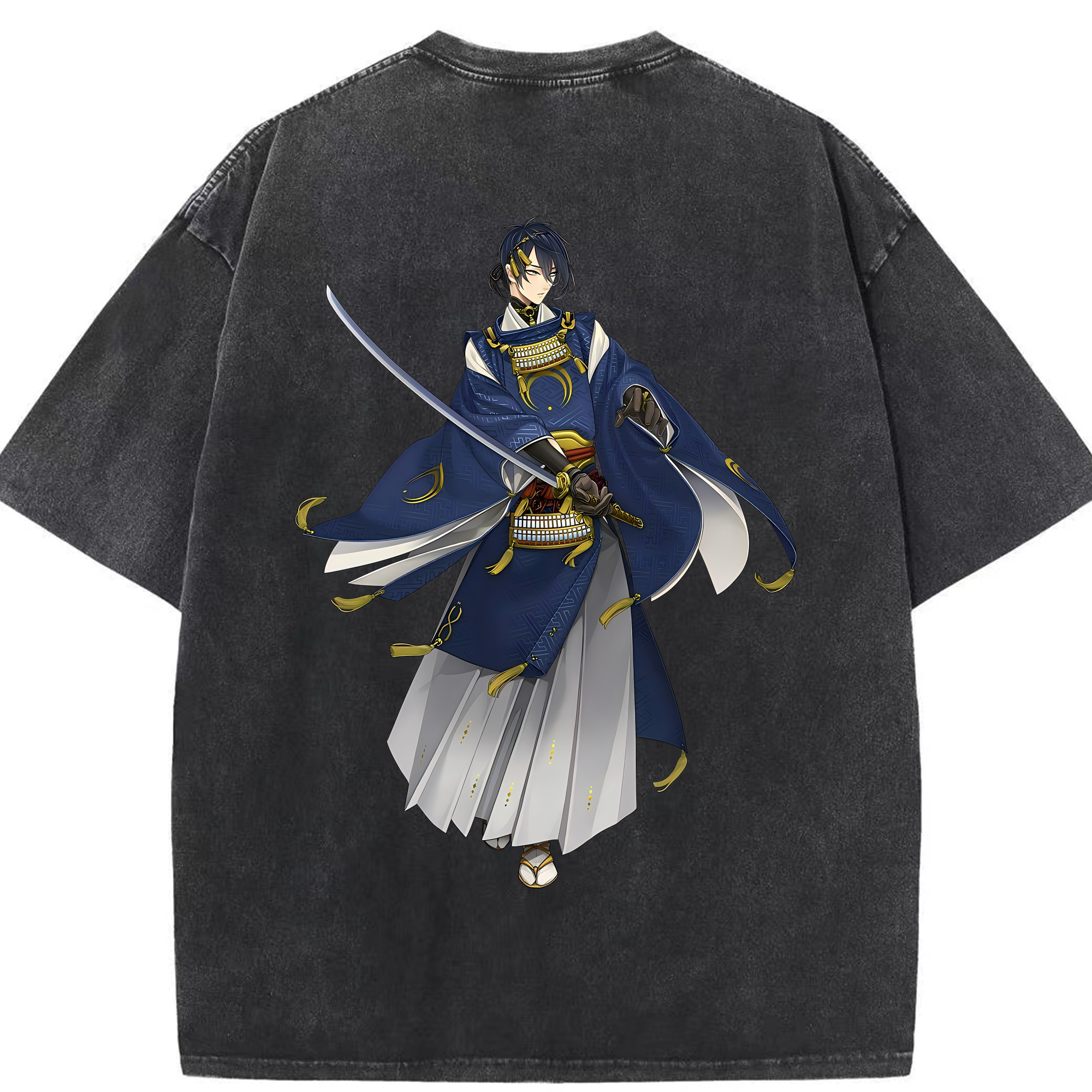（画像用） 刀剣乱舞 Touken Ranbu 綿100% ヴィンテージ風 半袖Tシャツ（背面プリント）