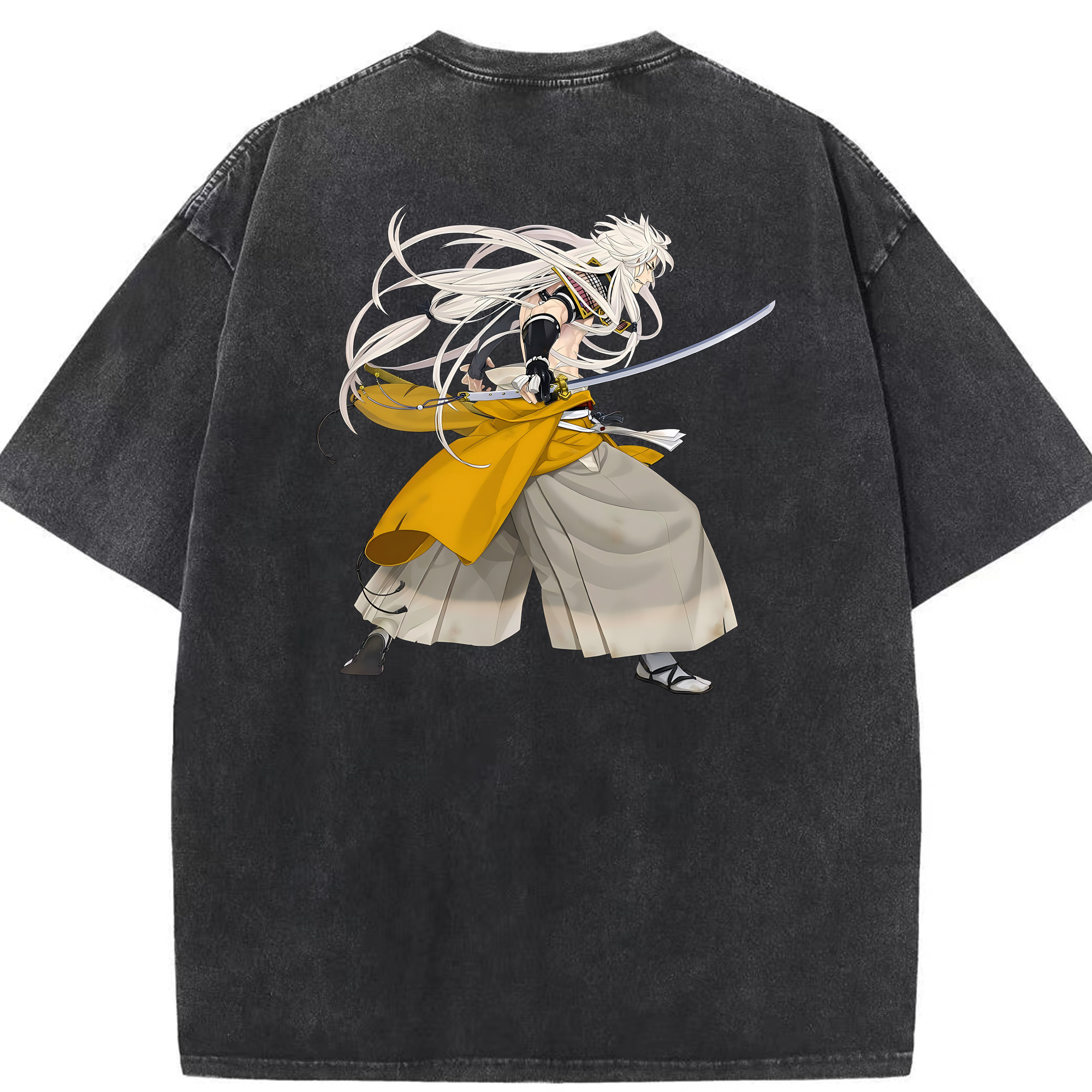 （画像用） 刀剣乱舞 Touken Ranbu 綿100% ヴィンテージ風 半袖Tシャツ（背面プリント）