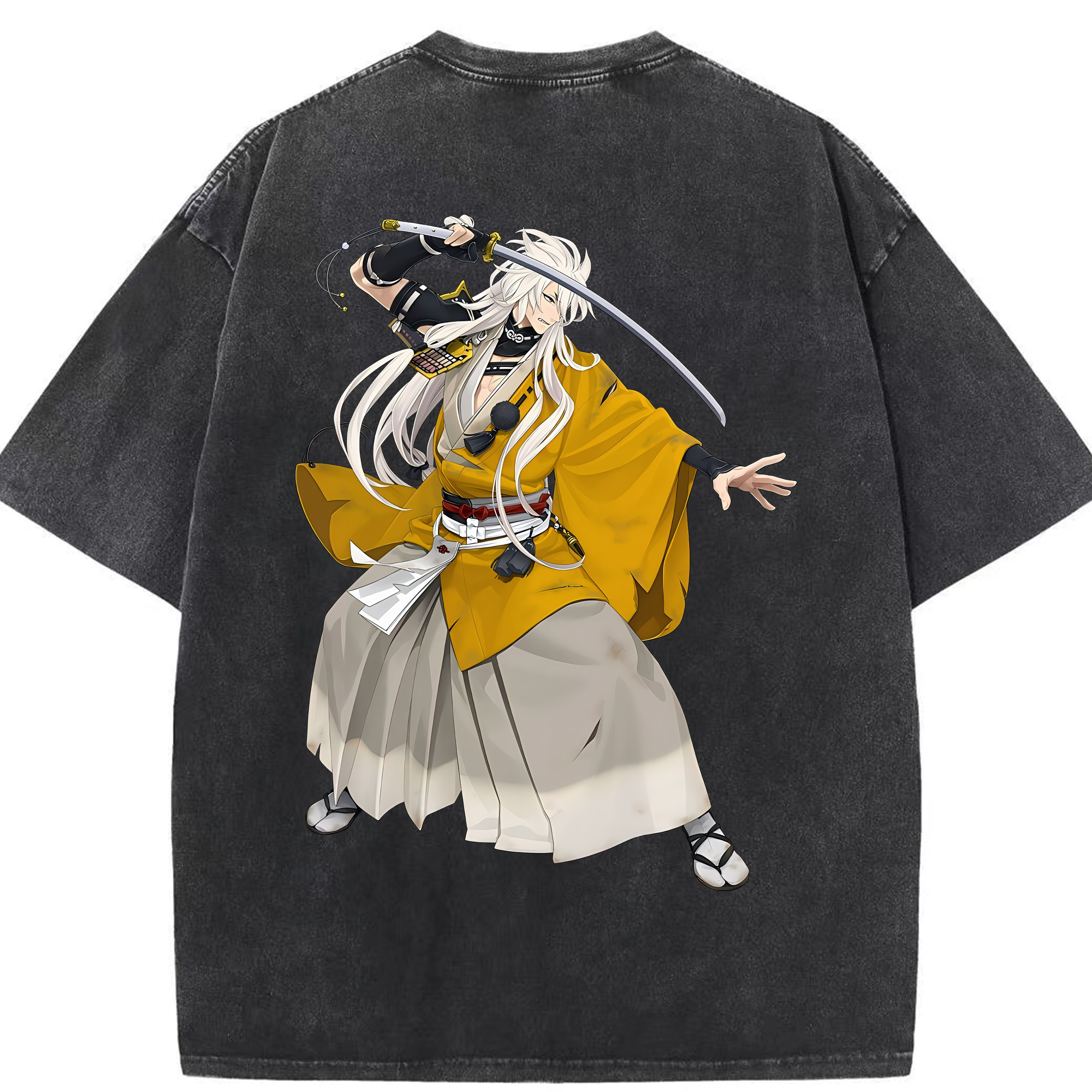 （画像用） 刀剣乱舞 Touken Ranbu 綿100% ヴィンテージ風 半袖Tシャツ（背面プリント）