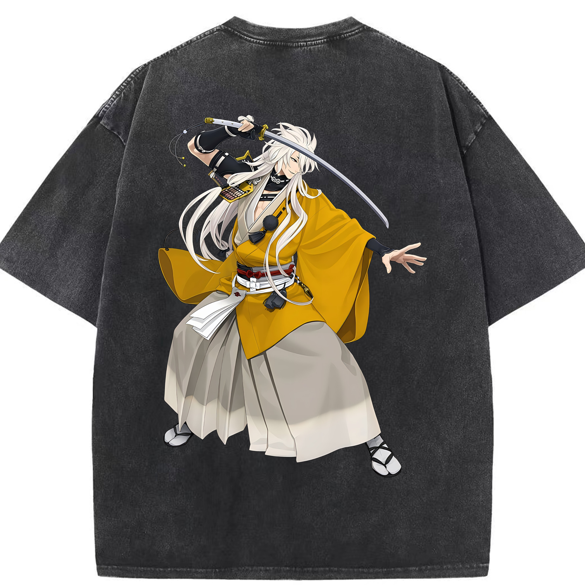 （画像用） 刀剣乱舞 Touken Ranbu 綿100% ヴィンテージ風 半袖Tシャツ（背面プリント）