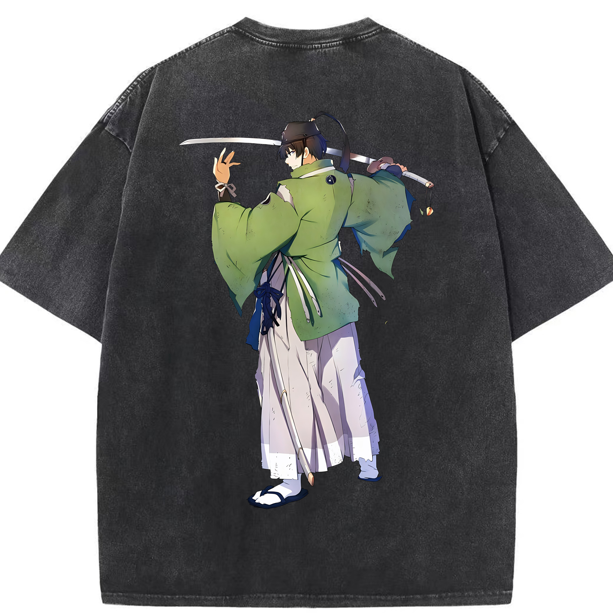 （画像用） 刀剣乱舞 Touken Ranbu 綿100% ヴィンテージ風 半袖Tシャツ（背面プリント）