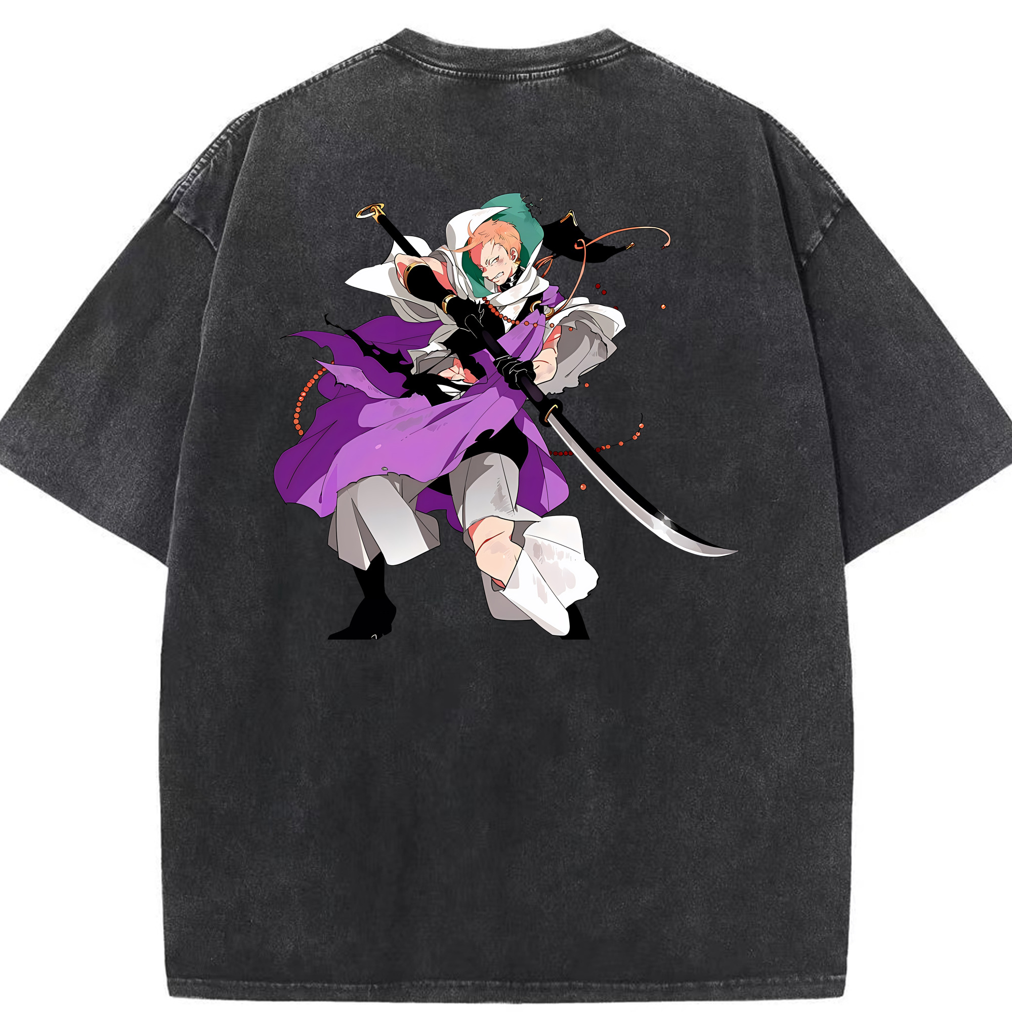 （画像用） 刀剣乱舞 Touken Ranbu 綿100% ヴィンテージ風 半袖Tシャツ（背面プリント）
