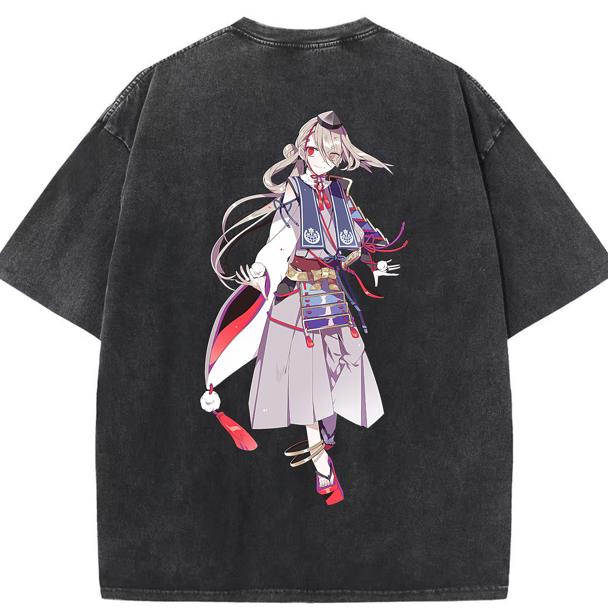 （画像用） 刀剣乱舞 Touken Ranbu 綿100% ヴィンテージ風 半袖Tシャツ（背面プリント）