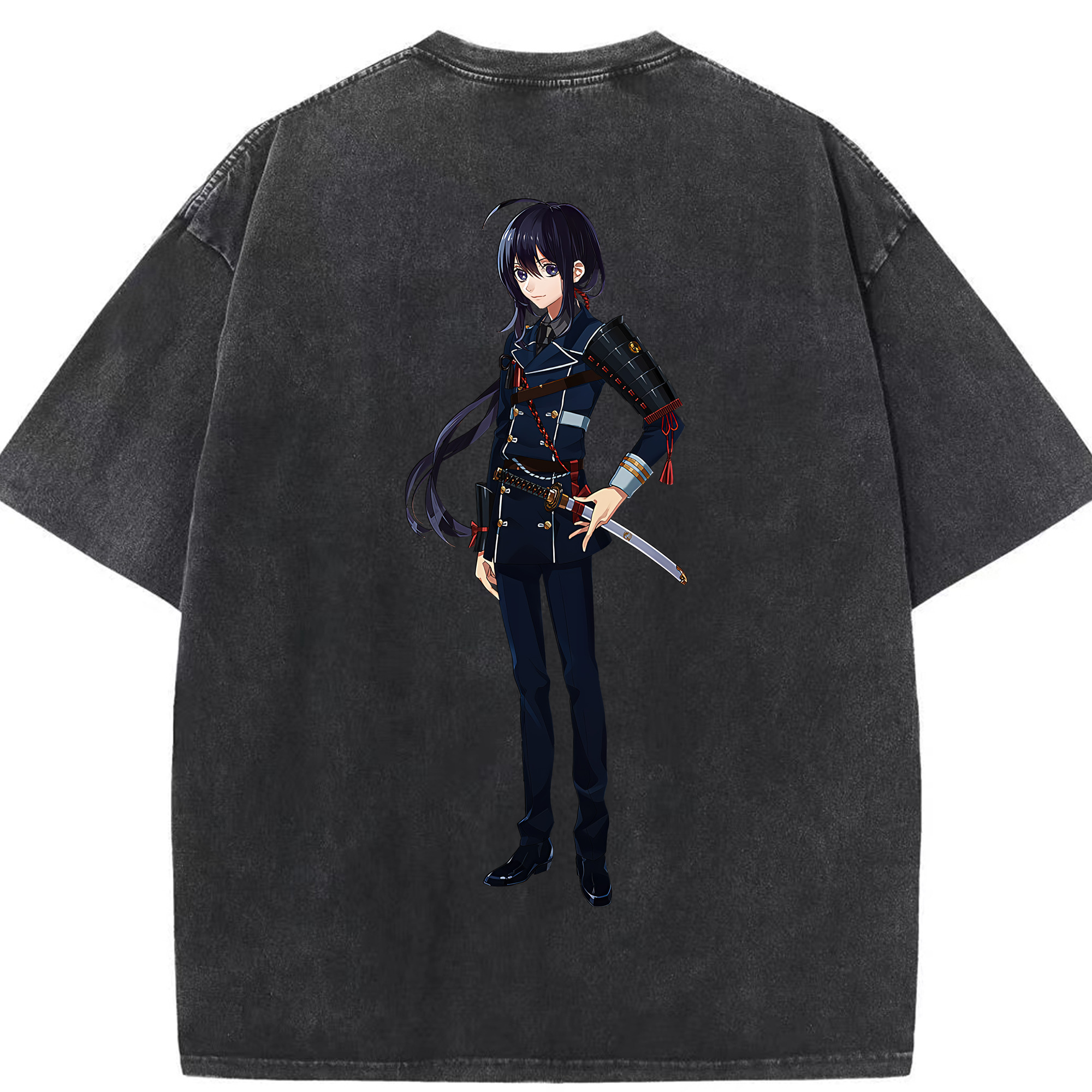 （画像用） 刀剣乱舞 Touken Ranbu 綿100% ヴィンテージ風 半袖Tシャツ（背面プリント）