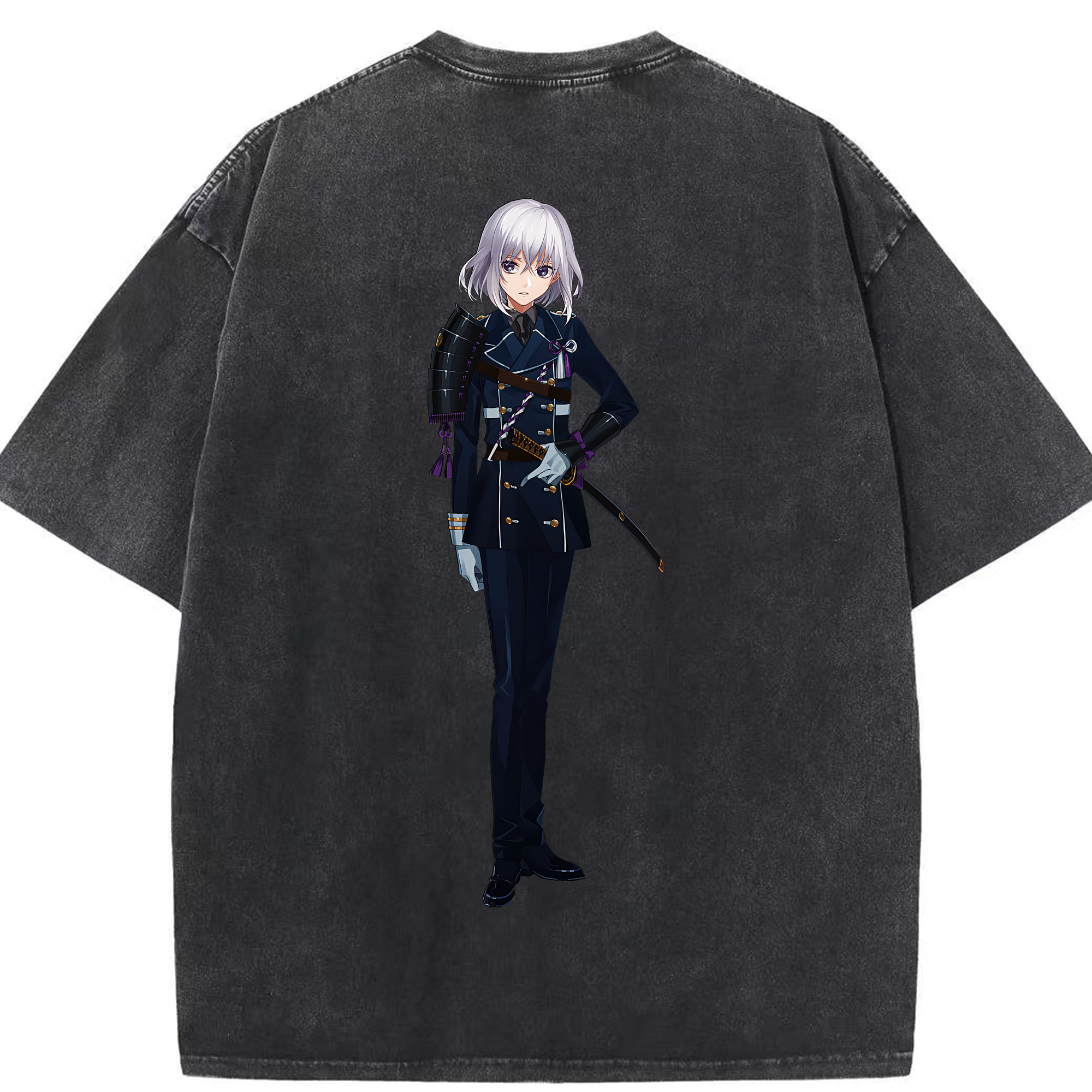 （画像用） 刀剣乱舞 Touken Ranbu 綿100% ヴィンテージ風 半袖Tシャツ（背面プリント）