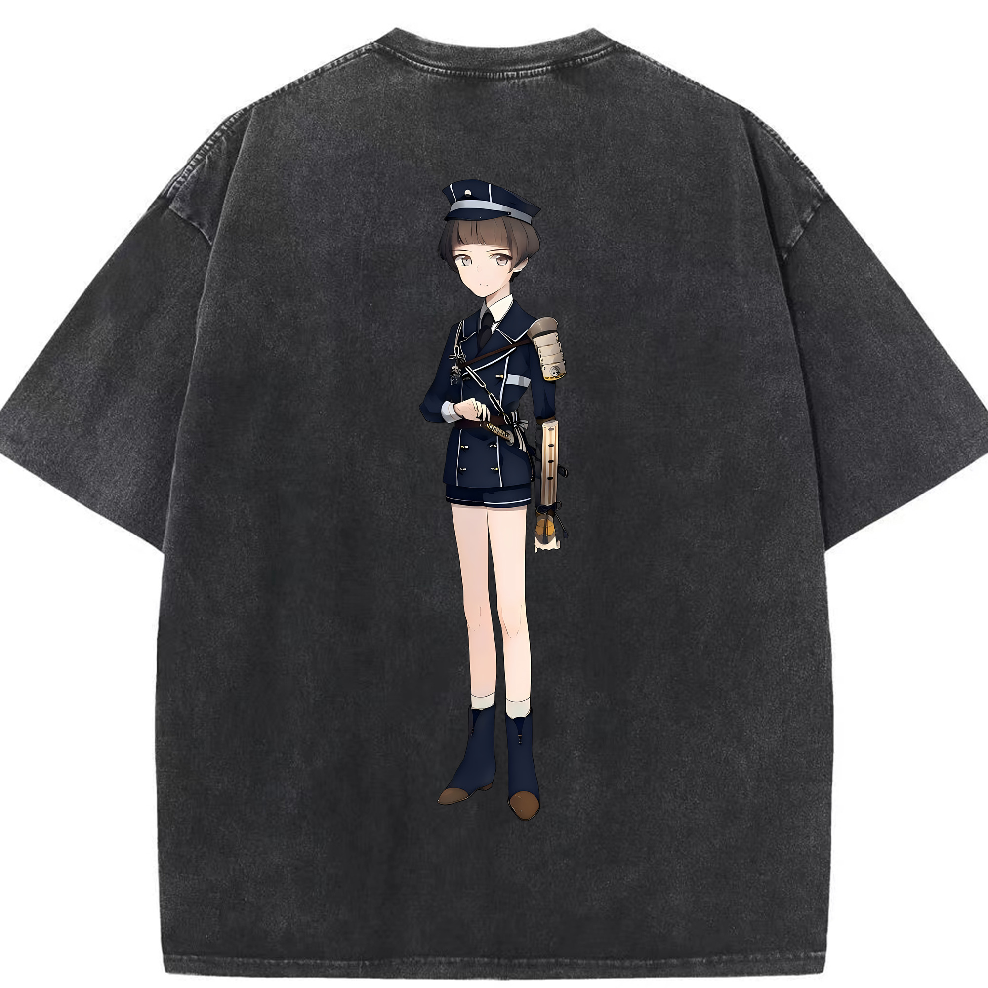 （画像用） 刀剣乱舞 Touken Ranbu 綿100% ヴィンテージ風 半袖Tシャツ（背面プリント）