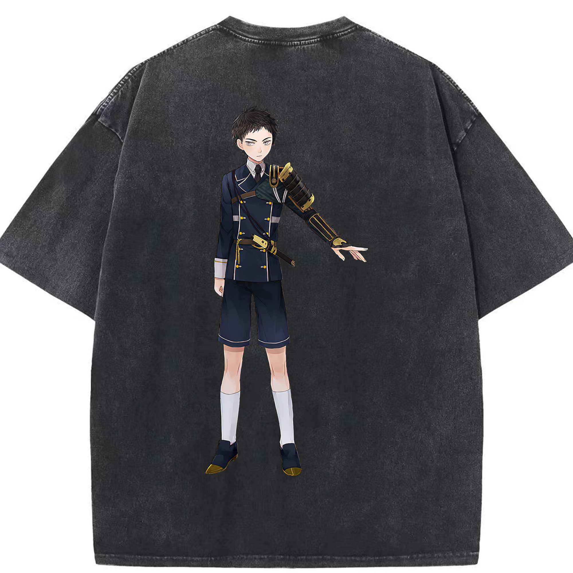 （画像用） 刀剣乱舞 Touken Ranbu 綿100% ヴィンテージ風 半袖Tシャツ（背面プリント）