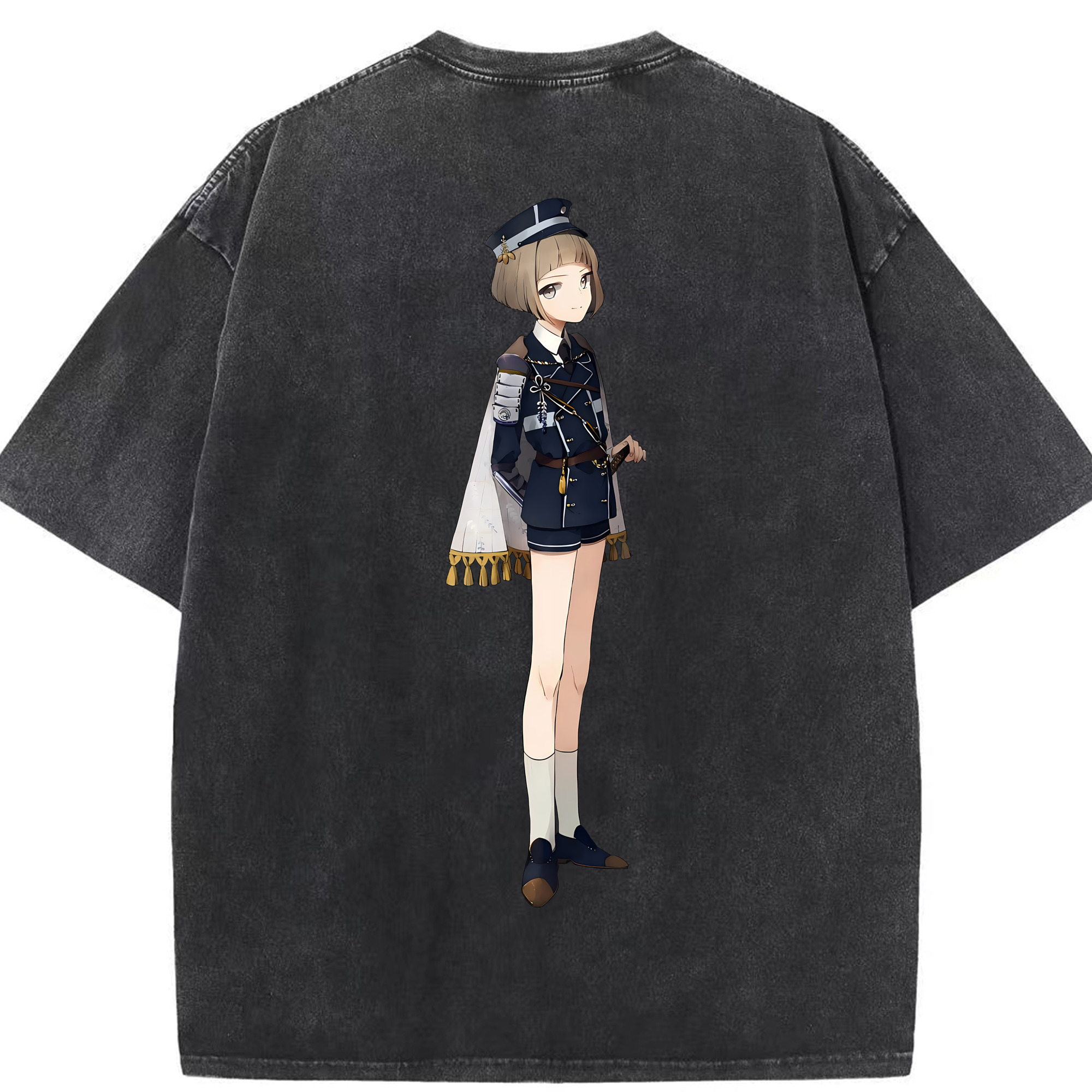 （画像用） 刀剣乱舞 Touken Ranbu 綿100% ヴィンテージ風 半袖Tシャツ（背面プリント）