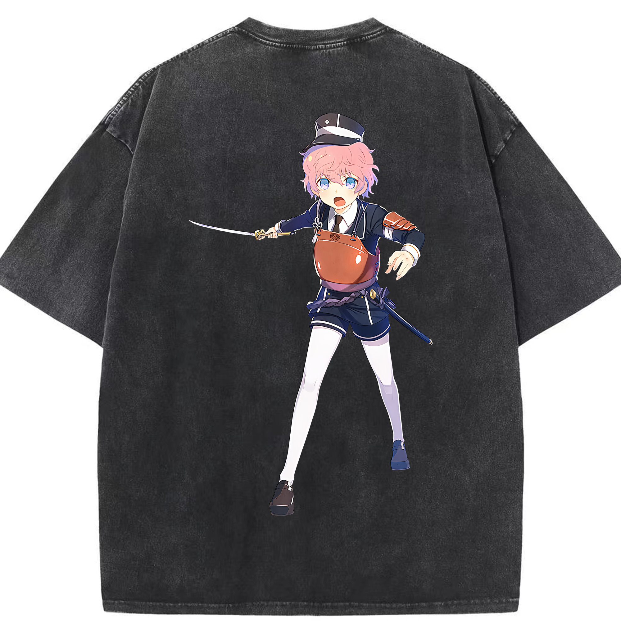 （画像用） 刀剣乱舞 Touken Ranbu 綿100% ヴィンテージ風 半袖Tシャツ（背面プリント）