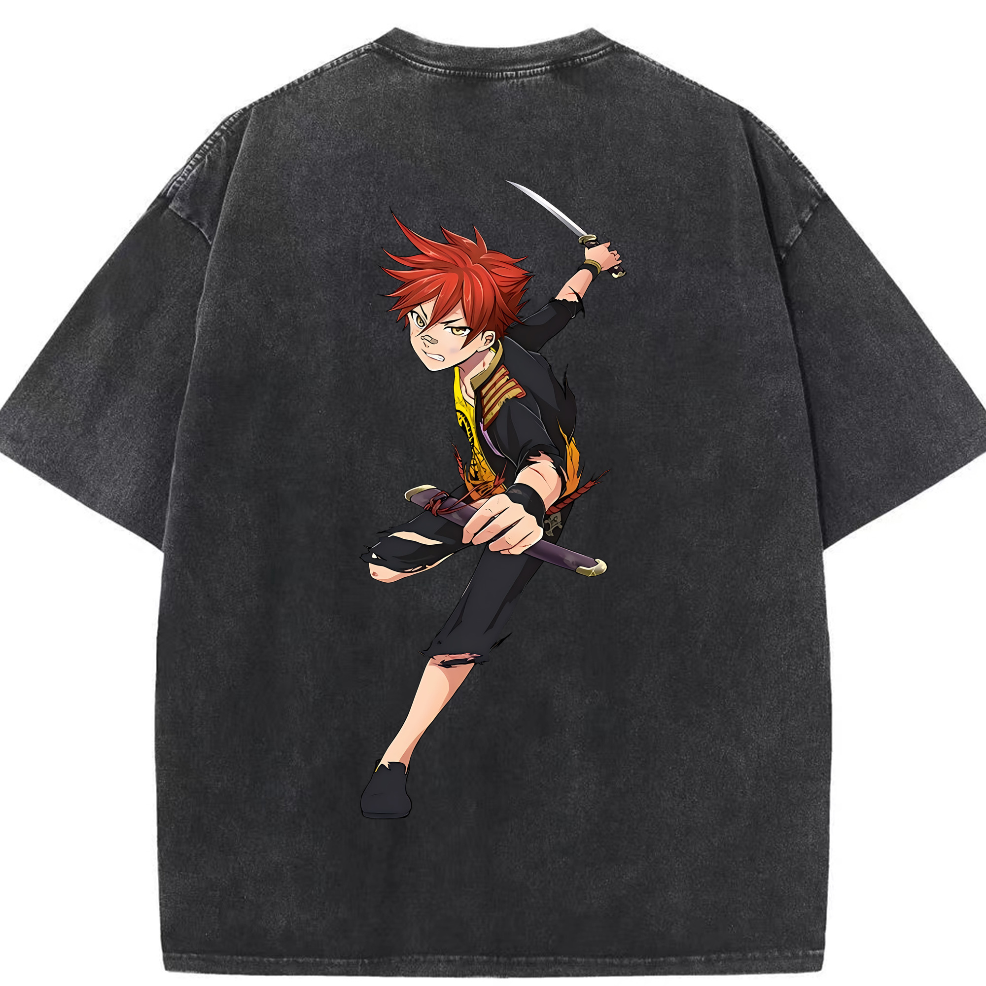 （画像用） 刀剣乱舞 Touken Ranbu 綿100% ヴィンテージ風 半袖Tシャツ（背面プリント）