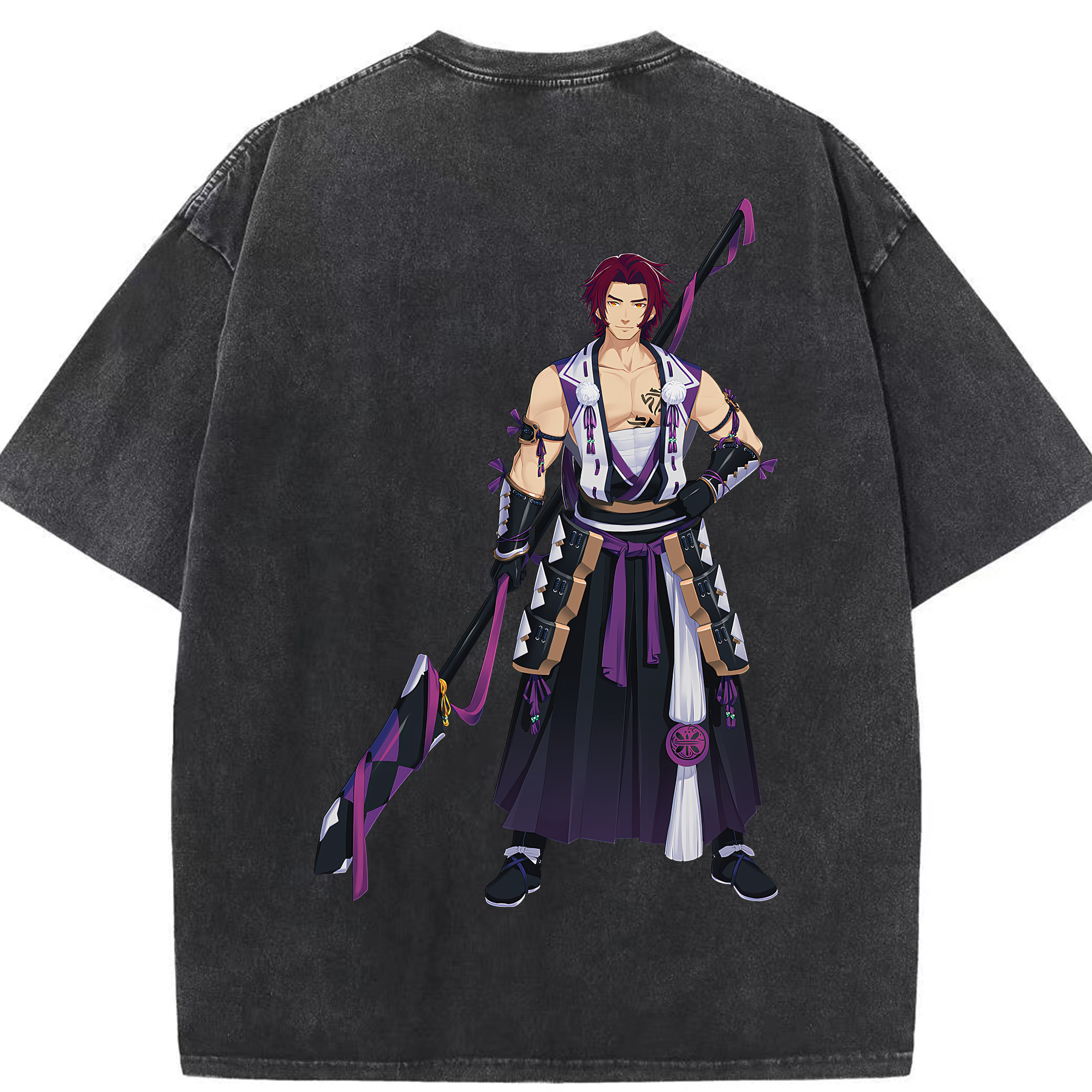 （画像用） 刀剣乱舞 Touken Ranbu 綿100% ヴィンテージ風 半袖Tシャツ（背面プリント）
